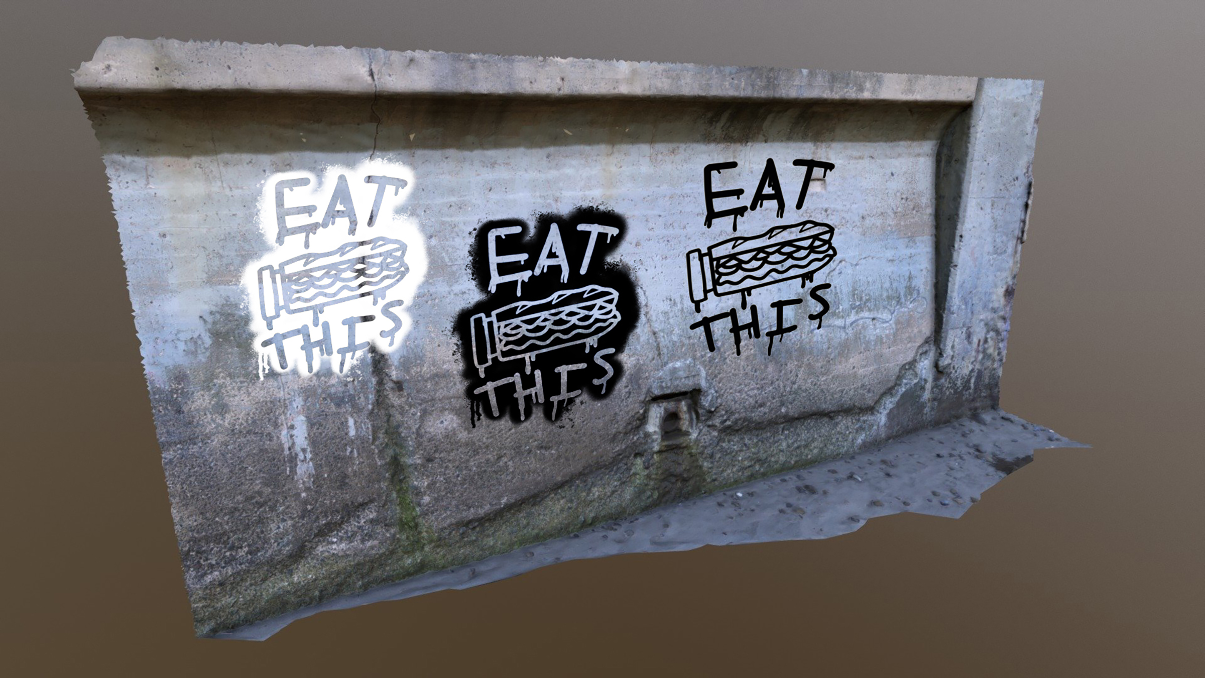 In-game graffiti spray