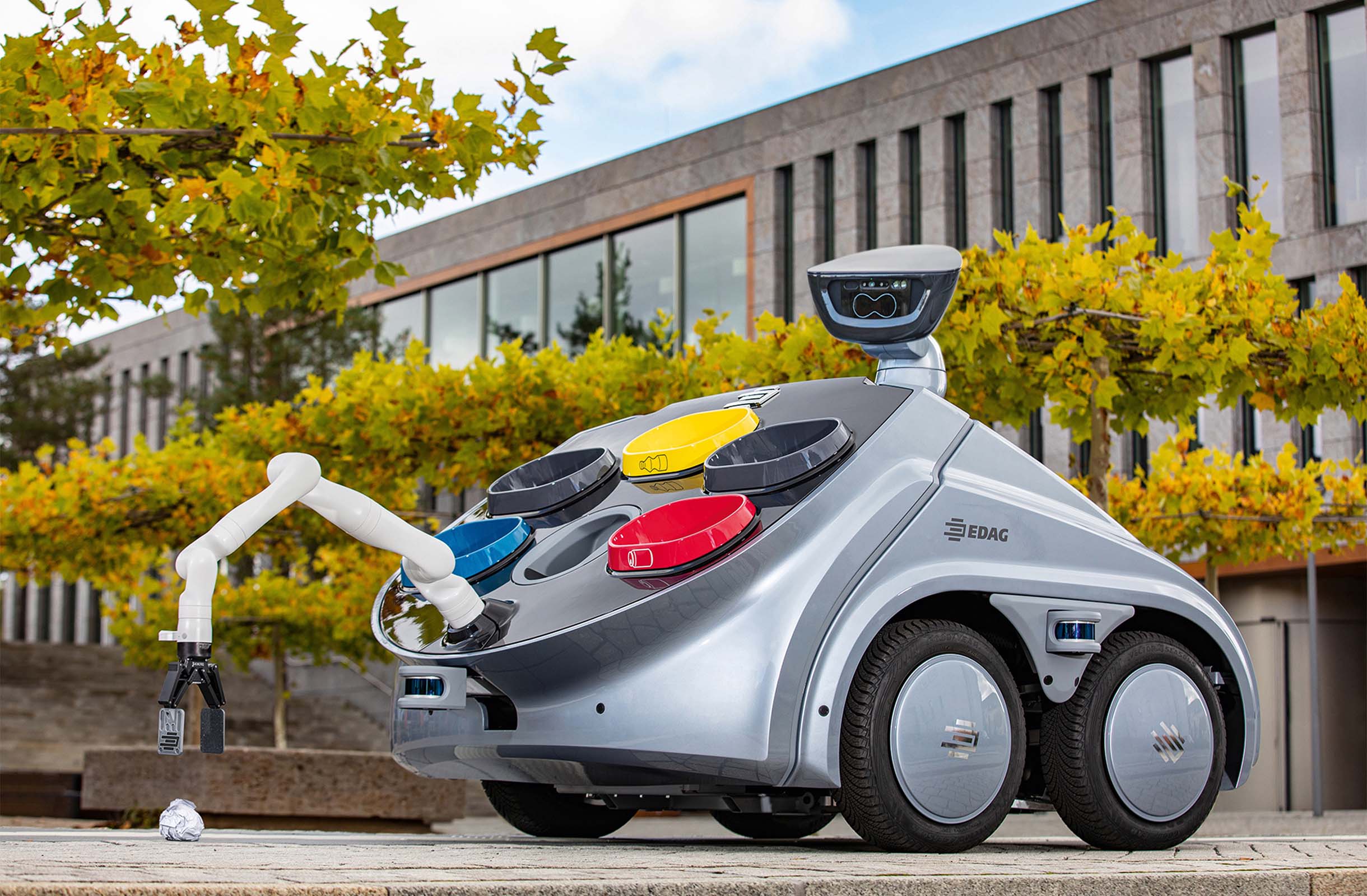 EDAG CityBot cleaning the streets