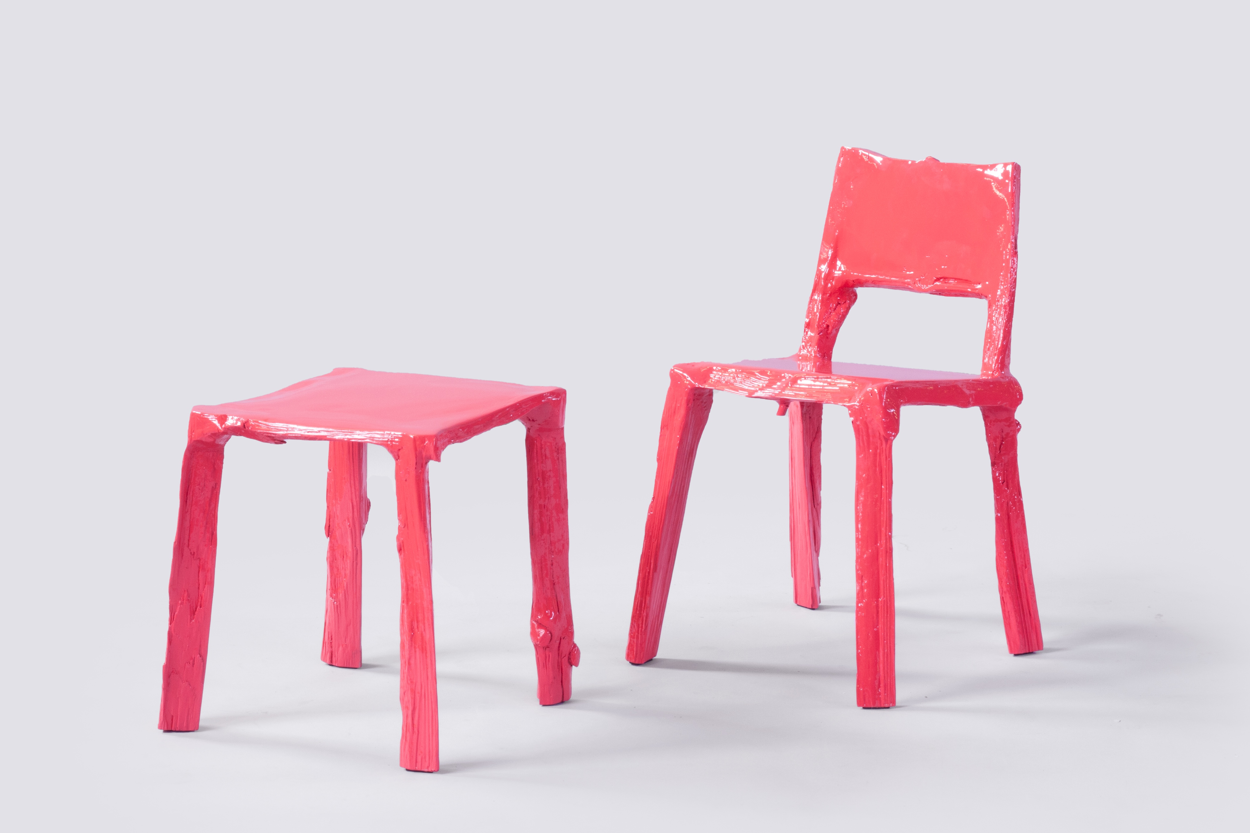 Splitted dining chair and stool