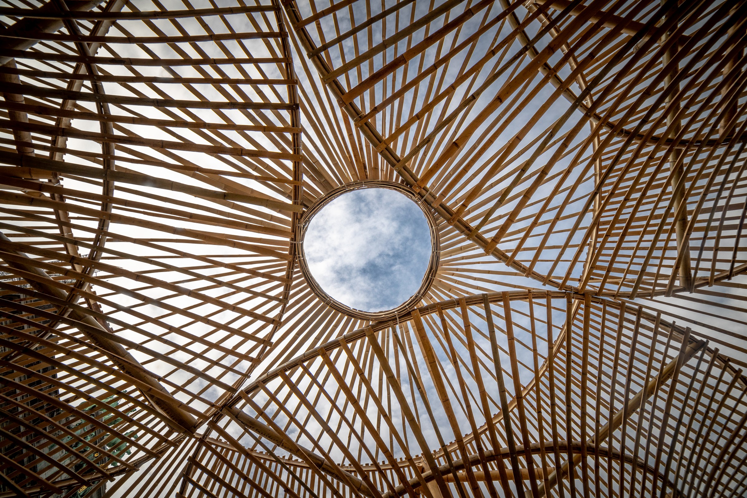 The Eye to the Sky of The Trilix Bamboo Pavilion