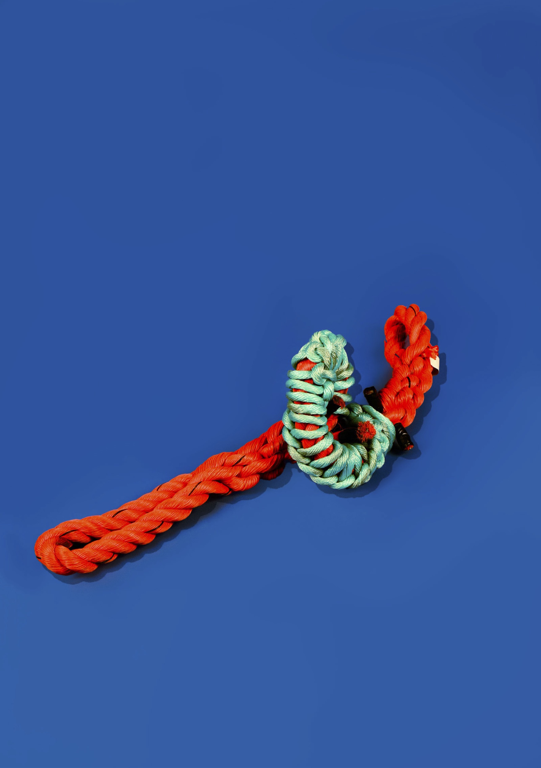 The overlapped spiral, fishing rope, 60 x 20 x 20