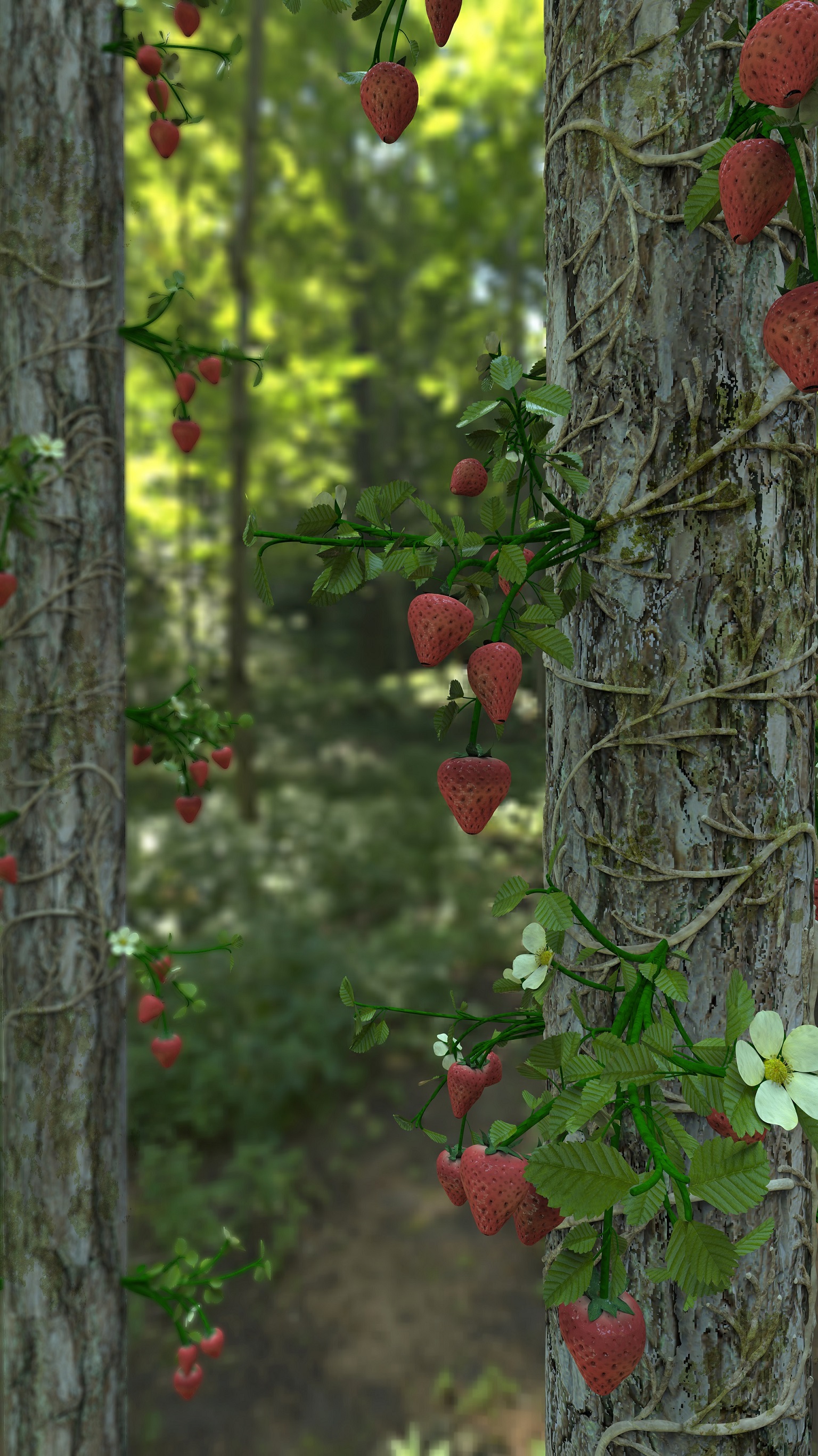 Ephipytic strawberry