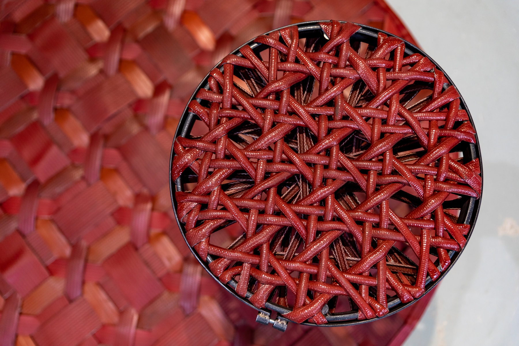 carpet and stool from firehoses