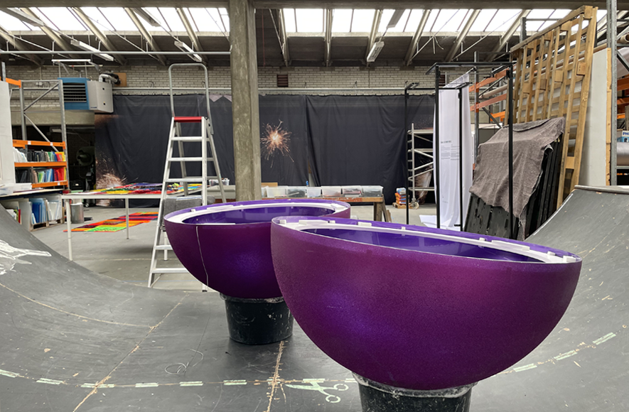 ...installation 100% made from leftover material