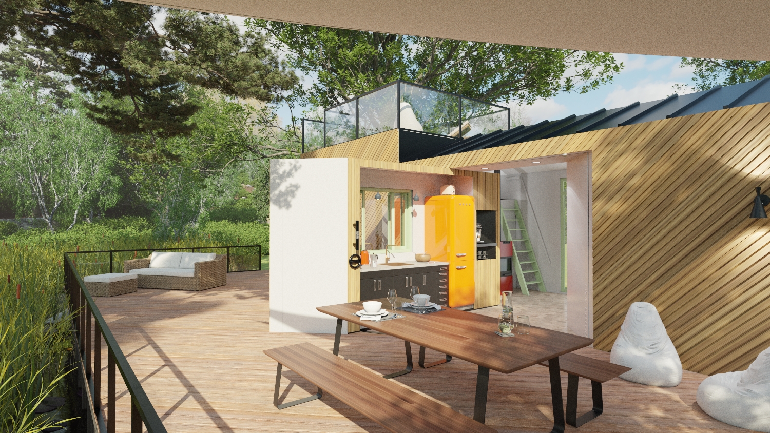 Rotor Home with opened kitchen
