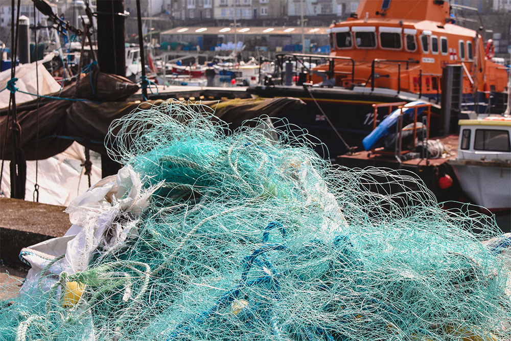 Fishnets in the harbour