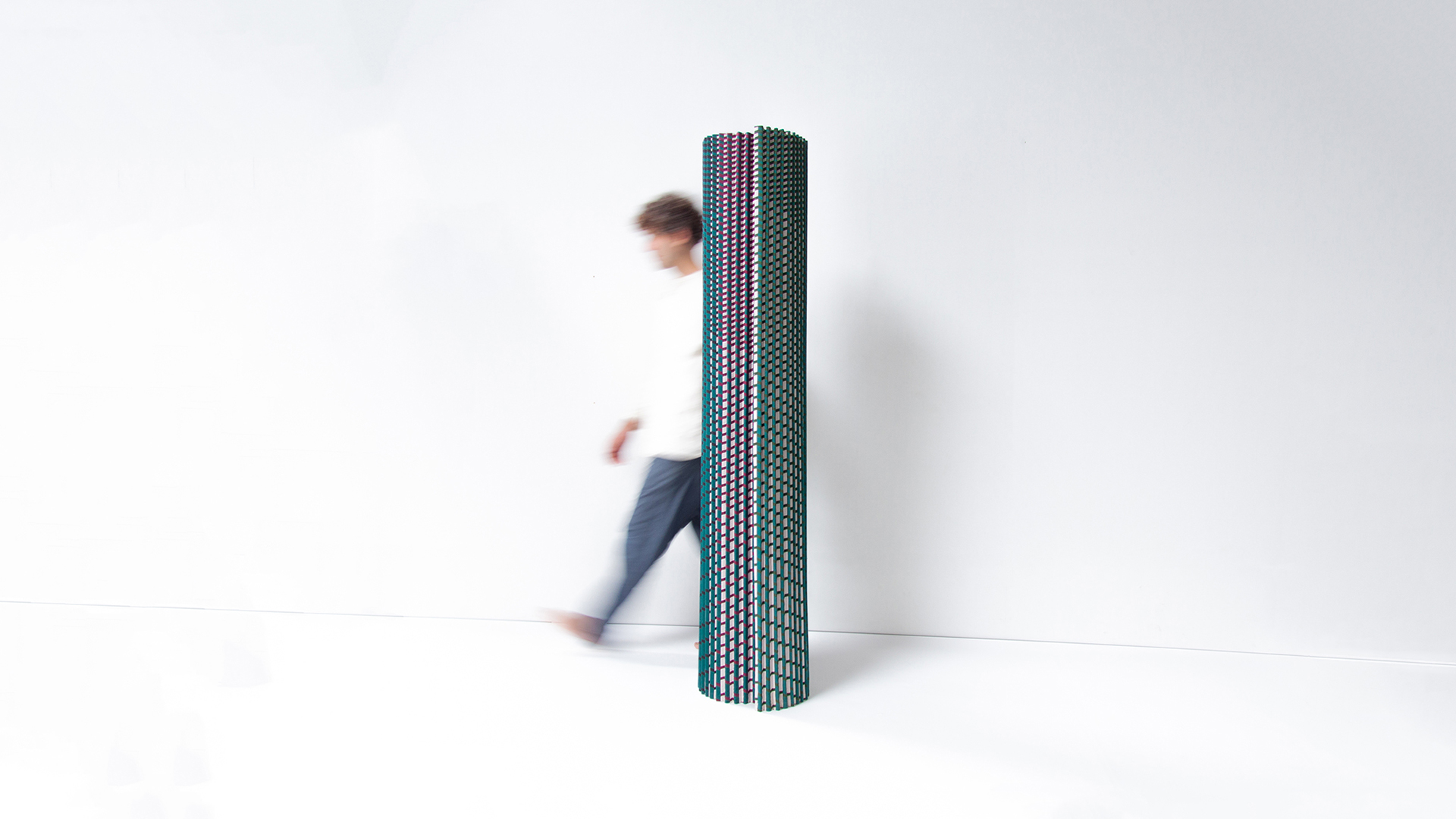 The standing textile is flexible and shapeable