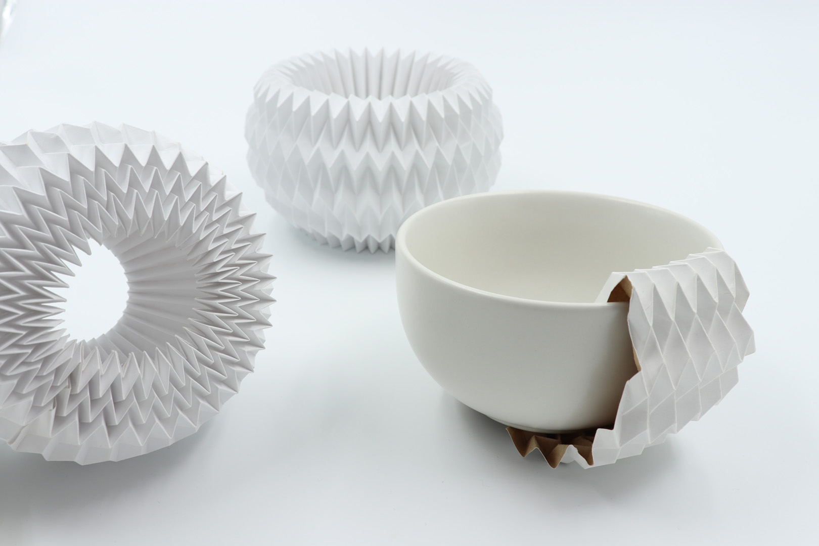 Folded structures function as protective material