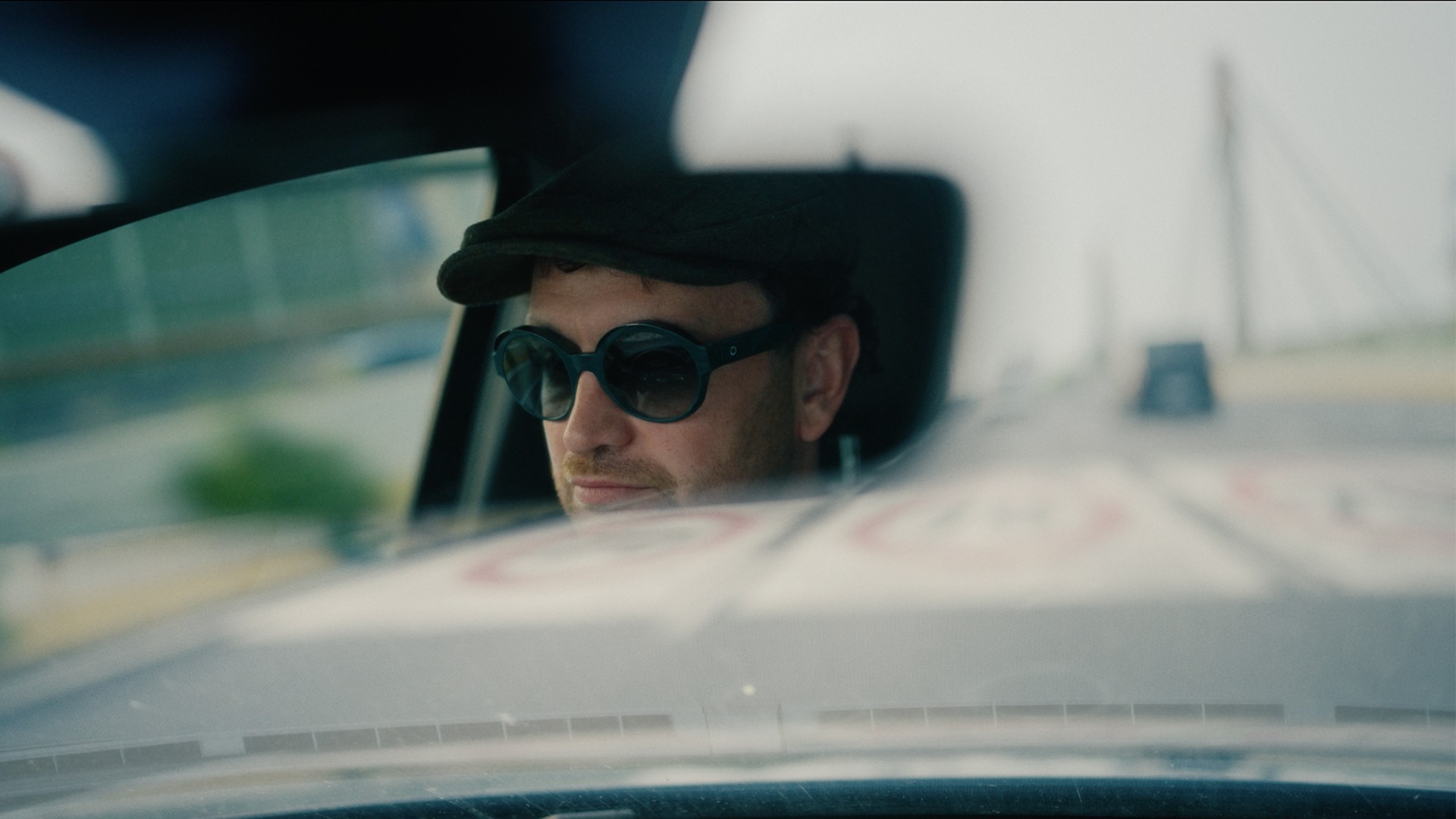 Ruben driving  (still from the movie)