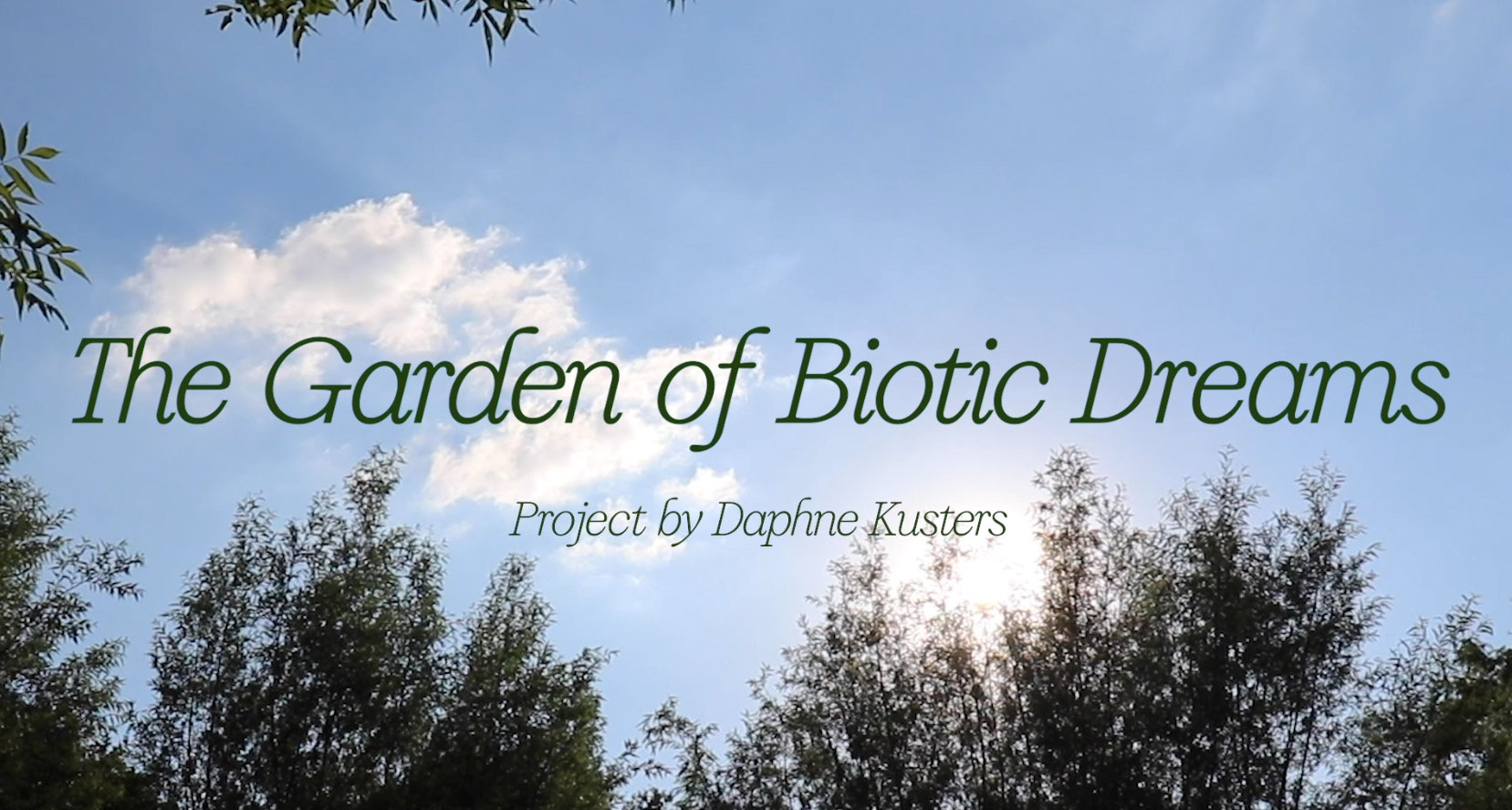 The garden of biotic dreams