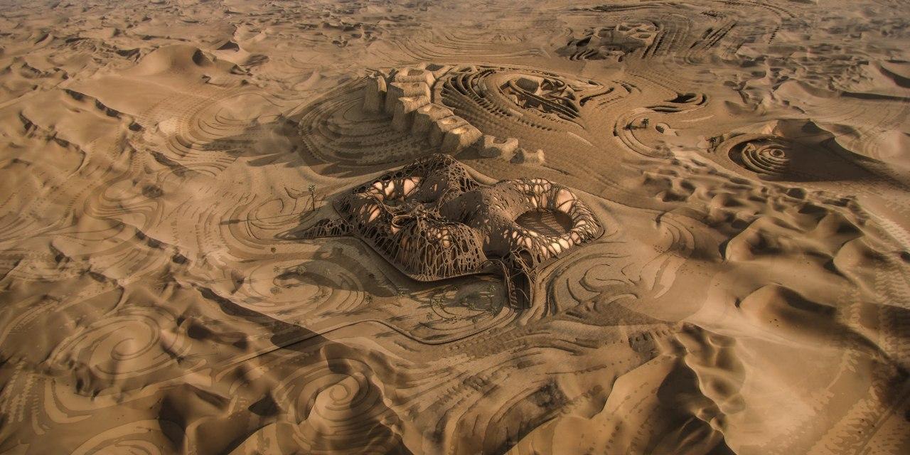 Generative Sandscape, Siwa Oasis Habitat, H. Badr