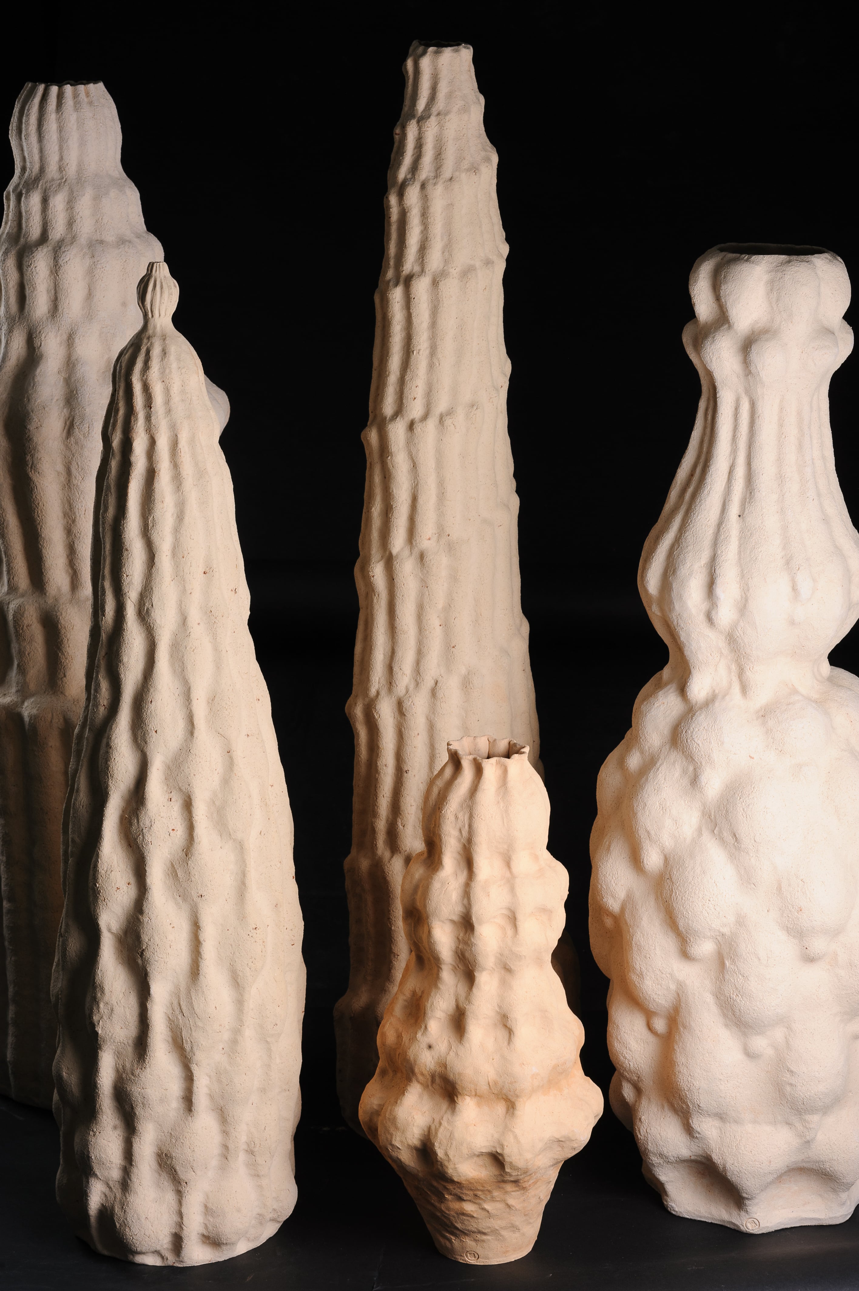 “Temples” large-scale hand-made ceramic sculptures