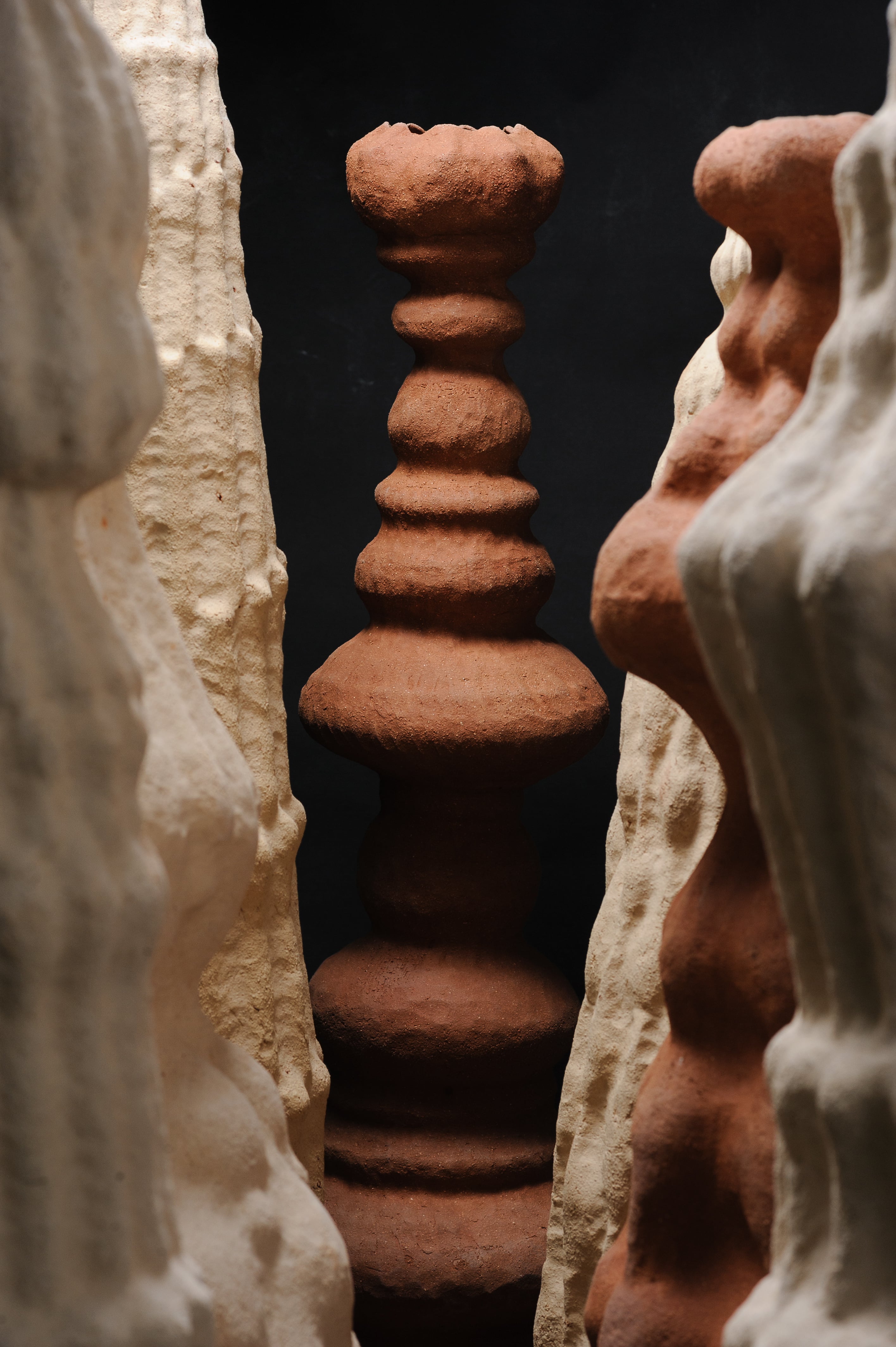 “Temples” large-scale hand-made ceramic sculptures