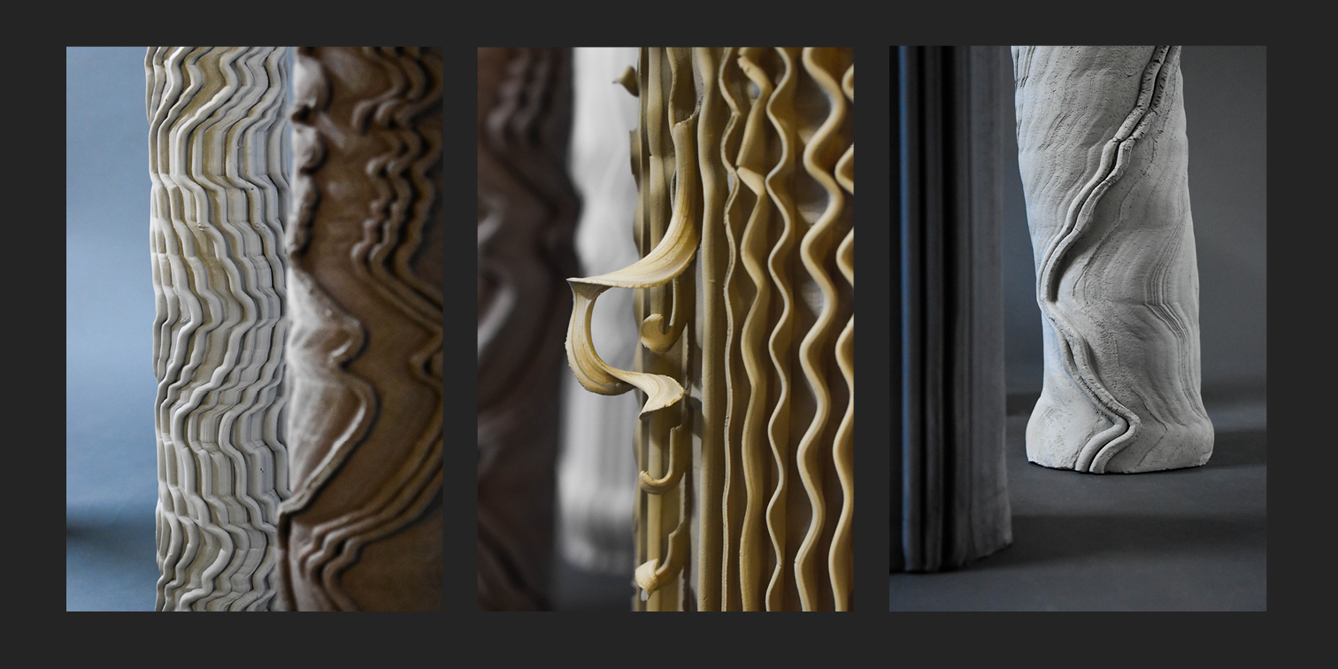 Different organic clay textures.