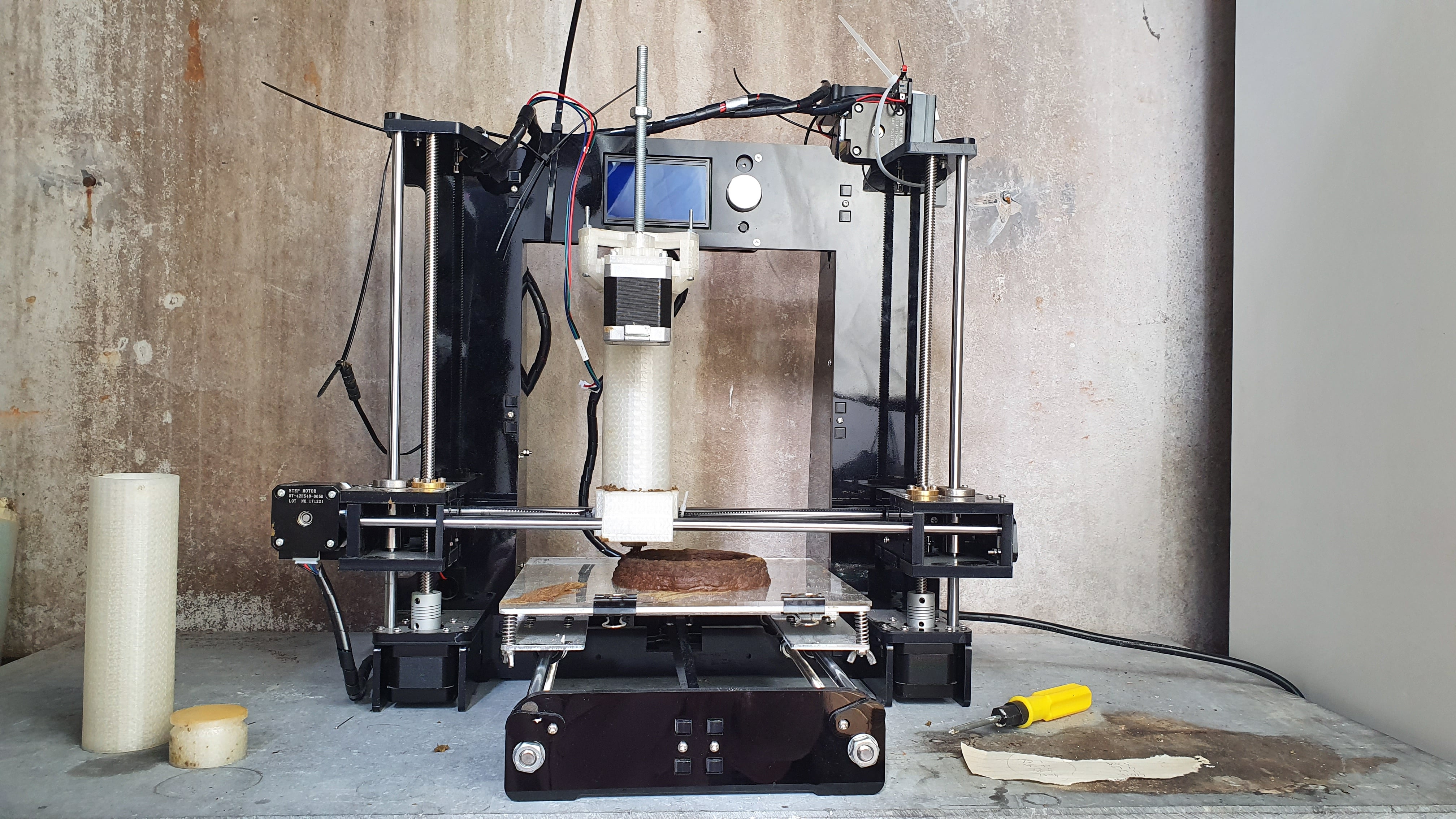 Hacked manure paste-printer