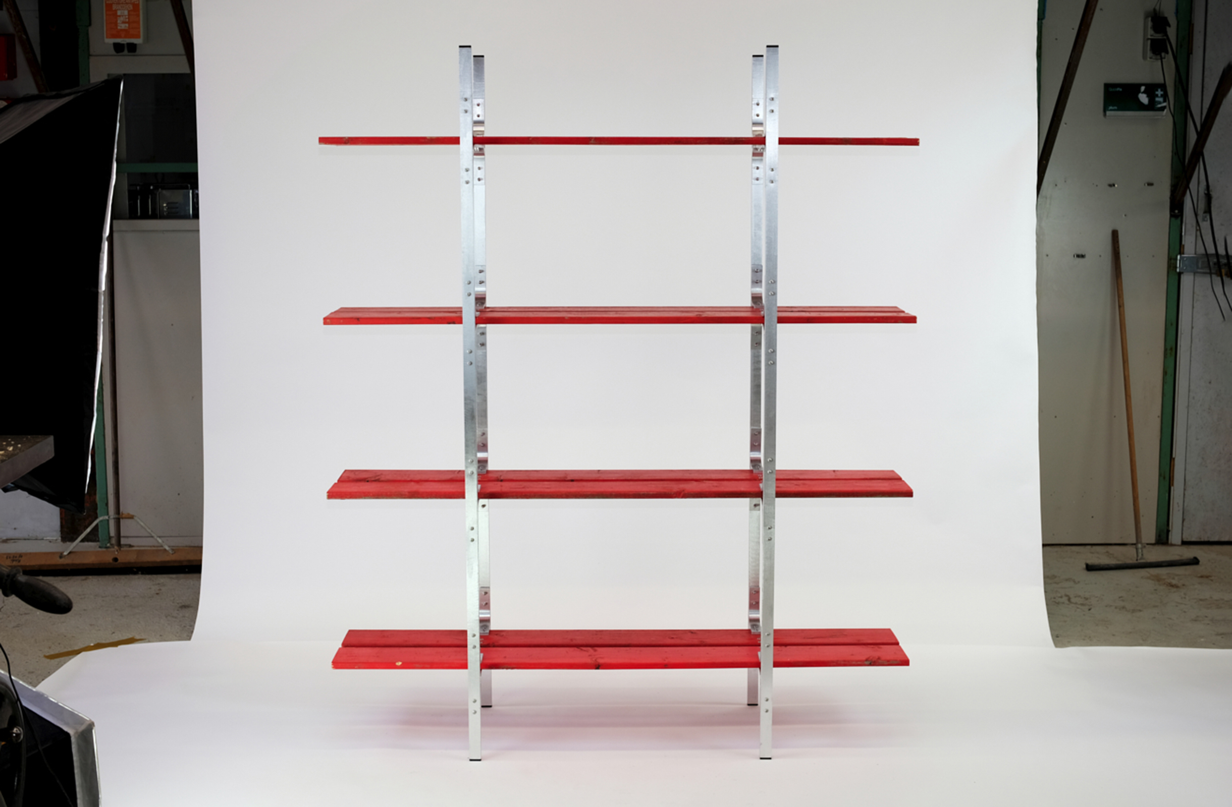 Shelving photographed for the collection.