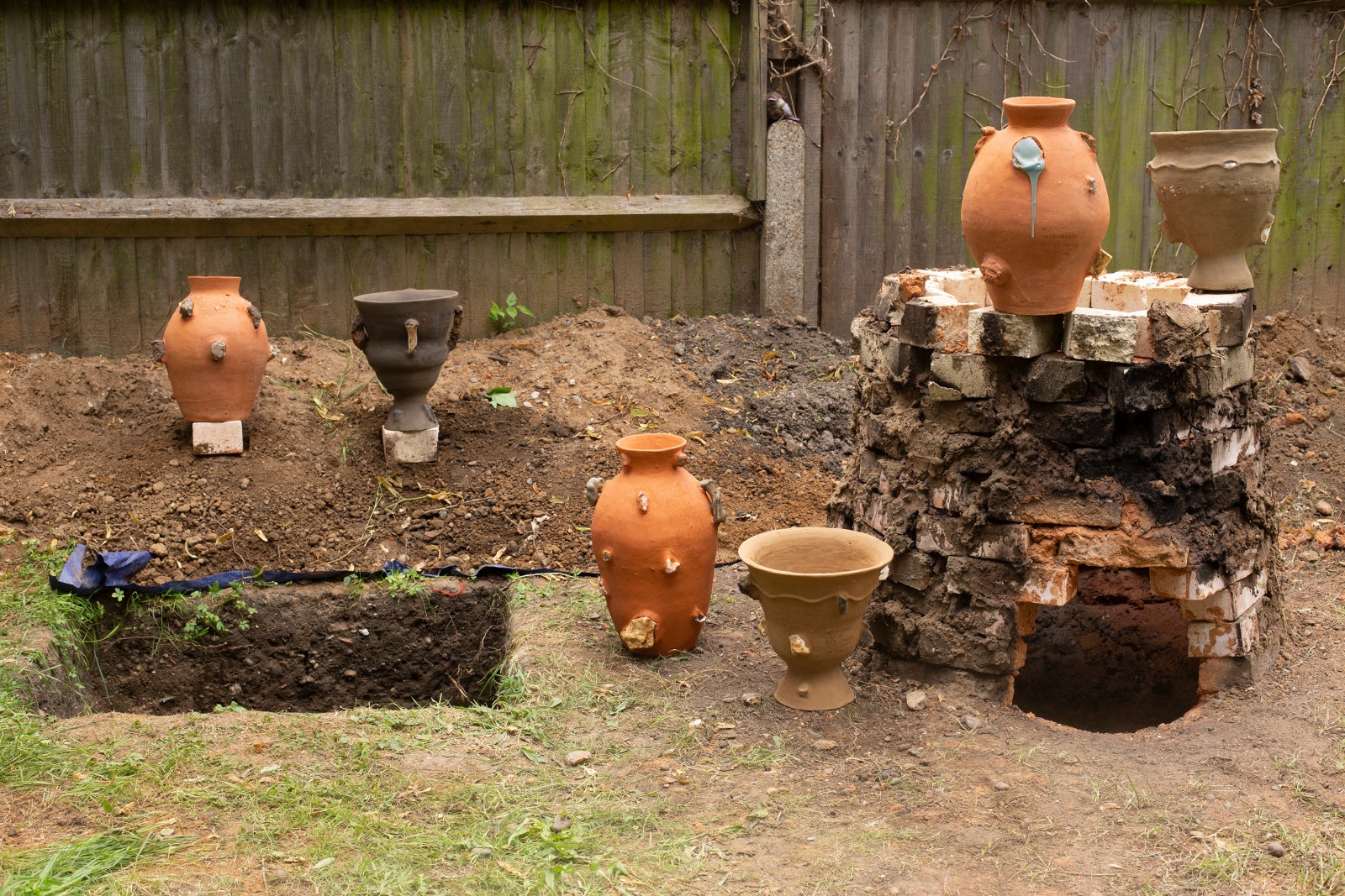 Collection of vases in their production place.
