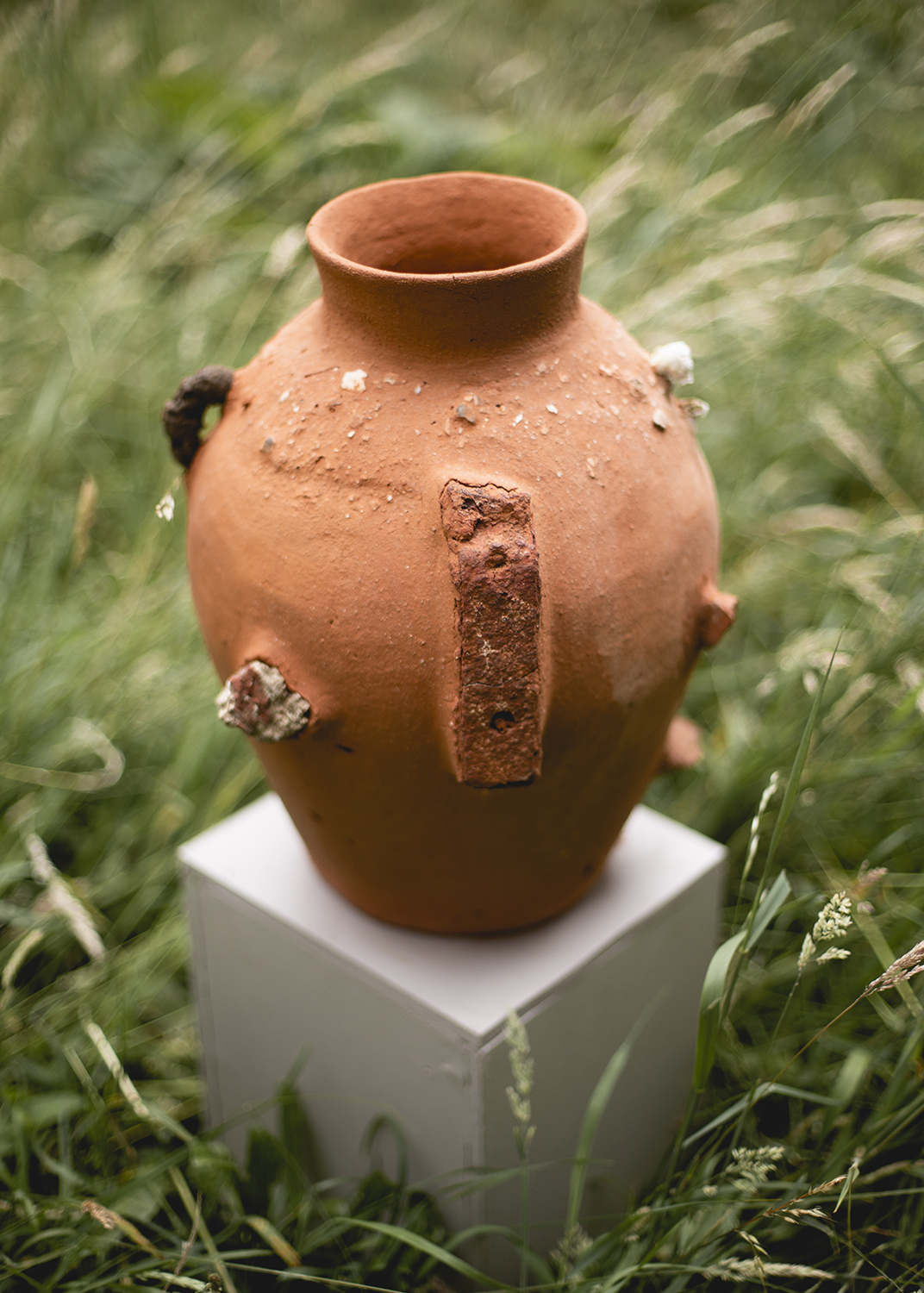 Detail Fired ceramic vase