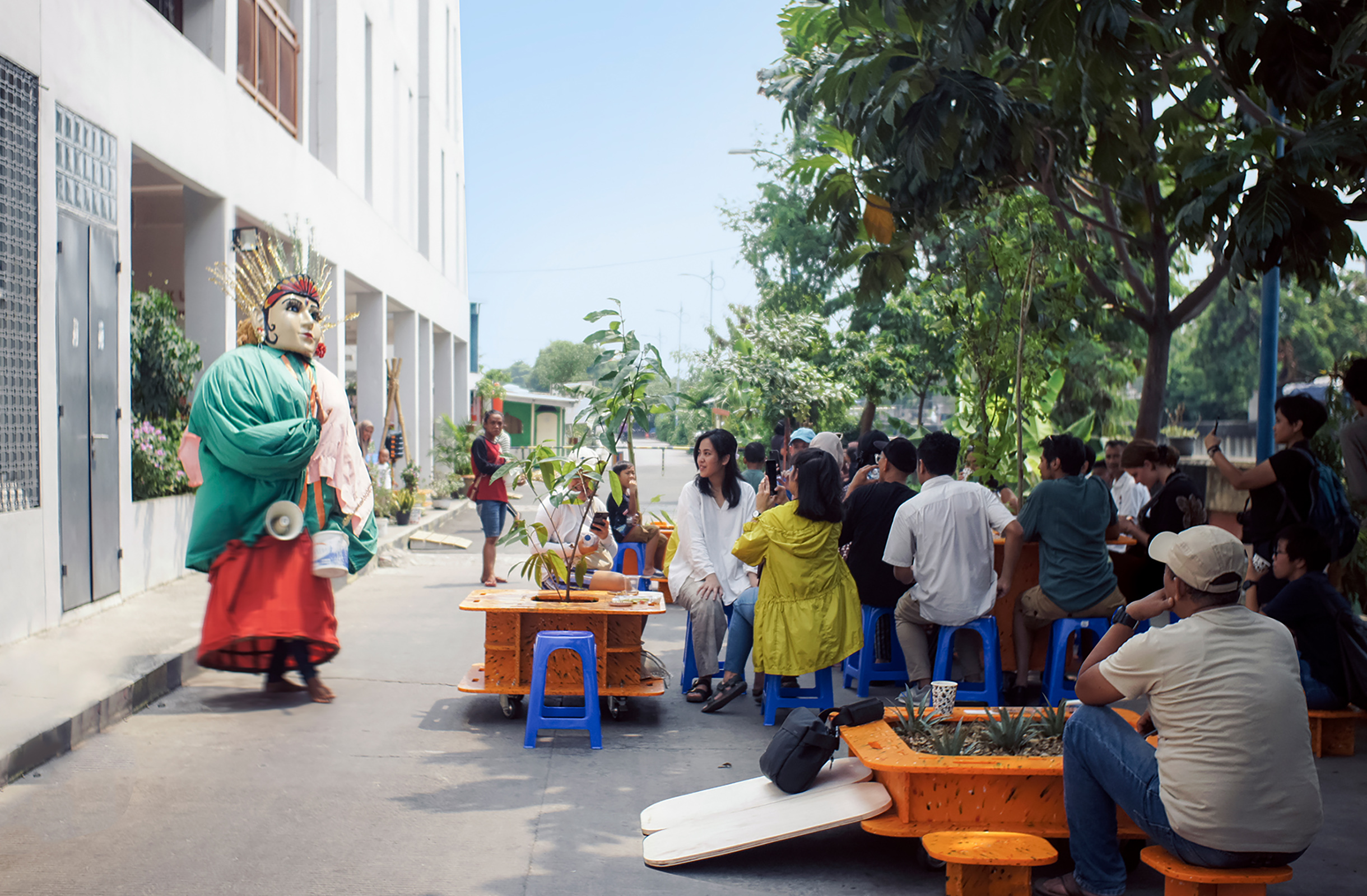 Rujak Plaza used by residents of Kampung Kunir