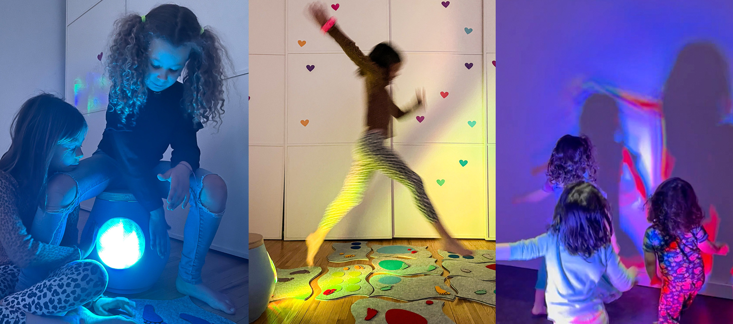 Children interacting with the prototypes