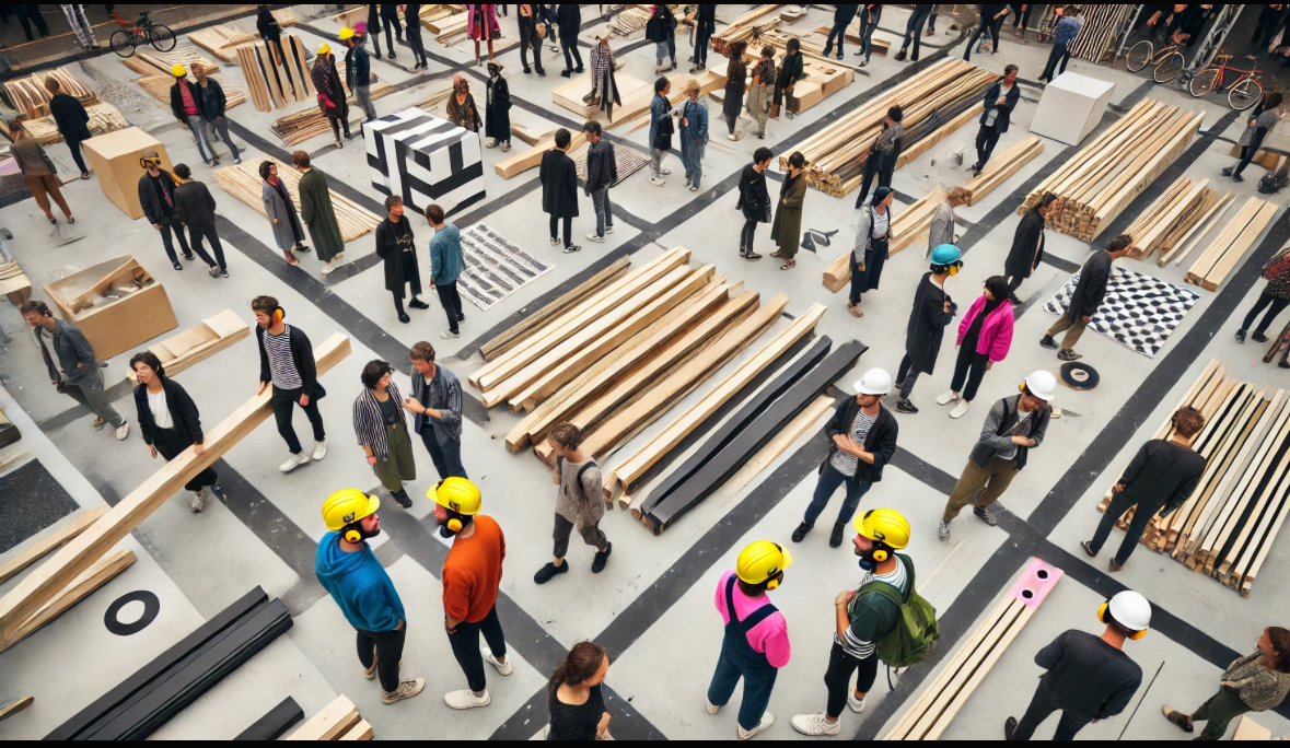 impression of a construction site