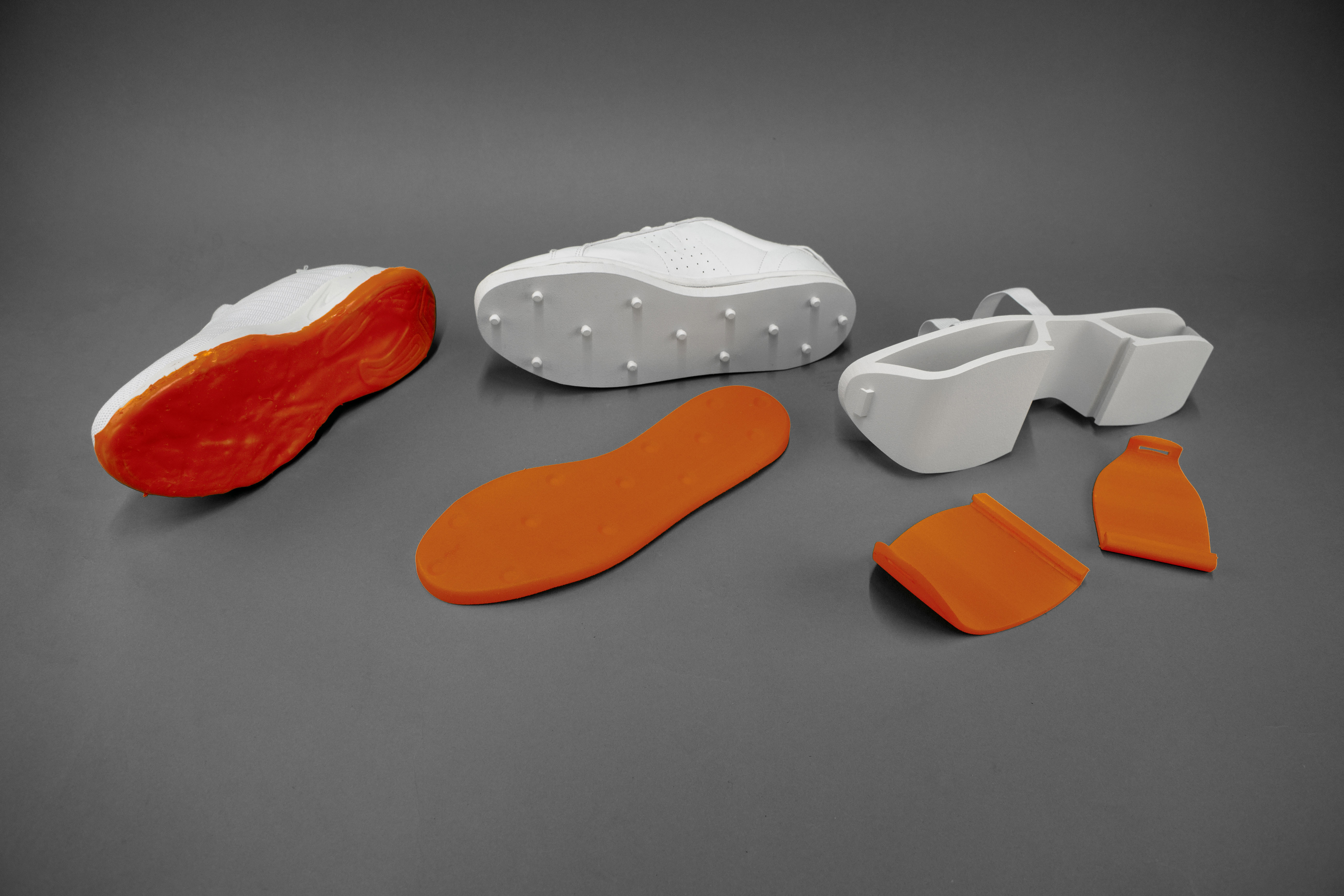 Shoes with biodegradable soles removed