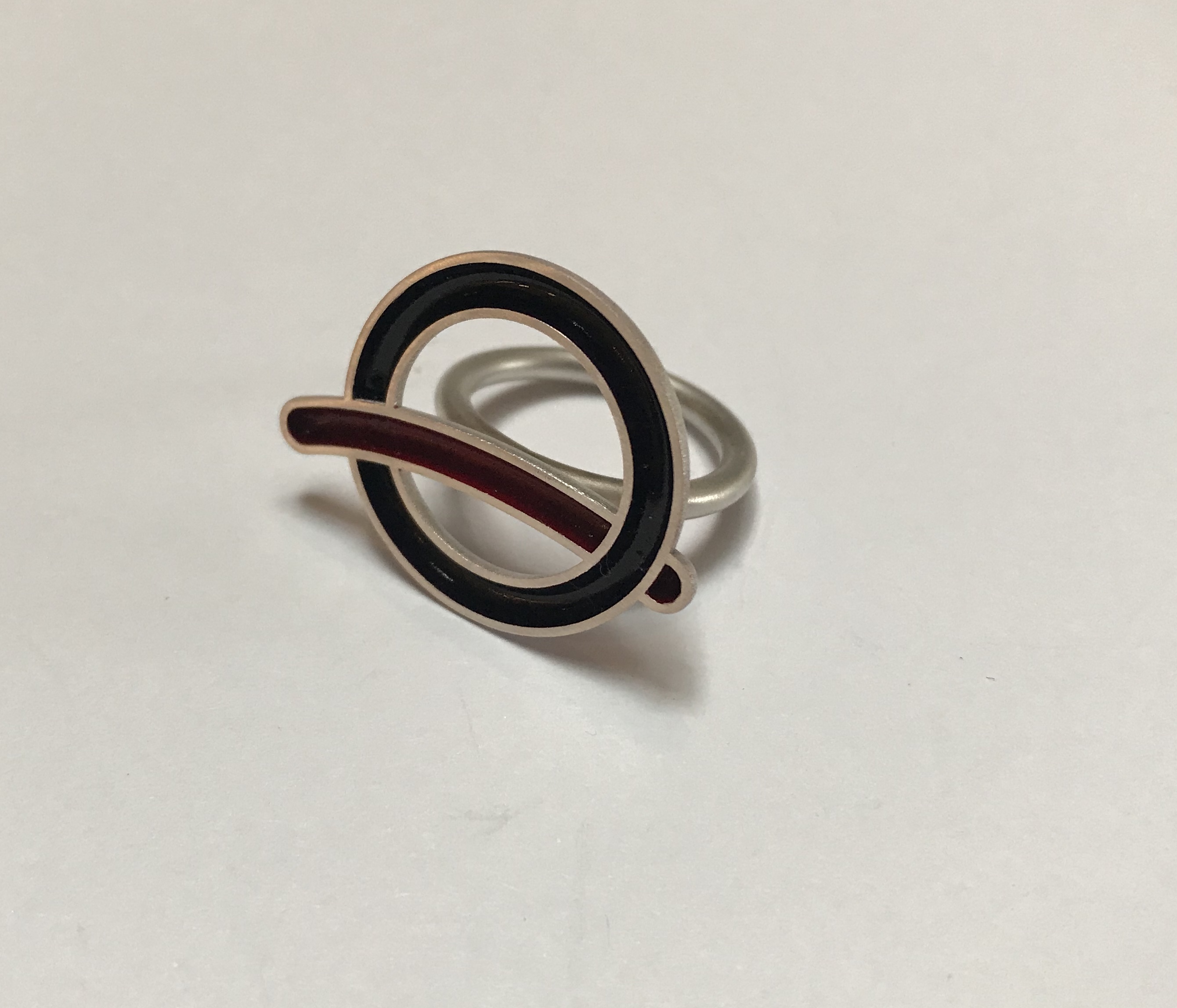 Ring, Sterling silver with resin