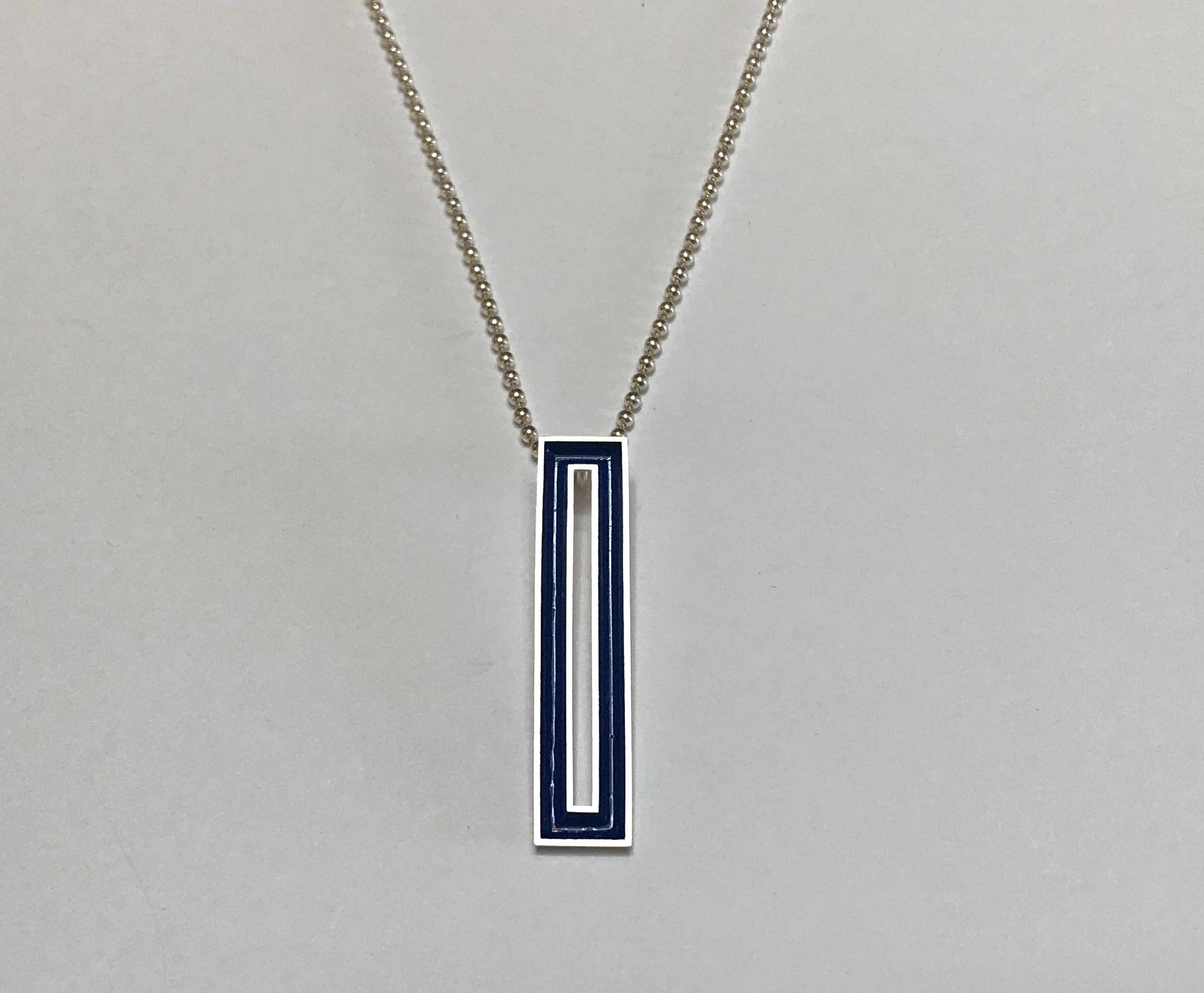 Pendant, Sterling silver with resin