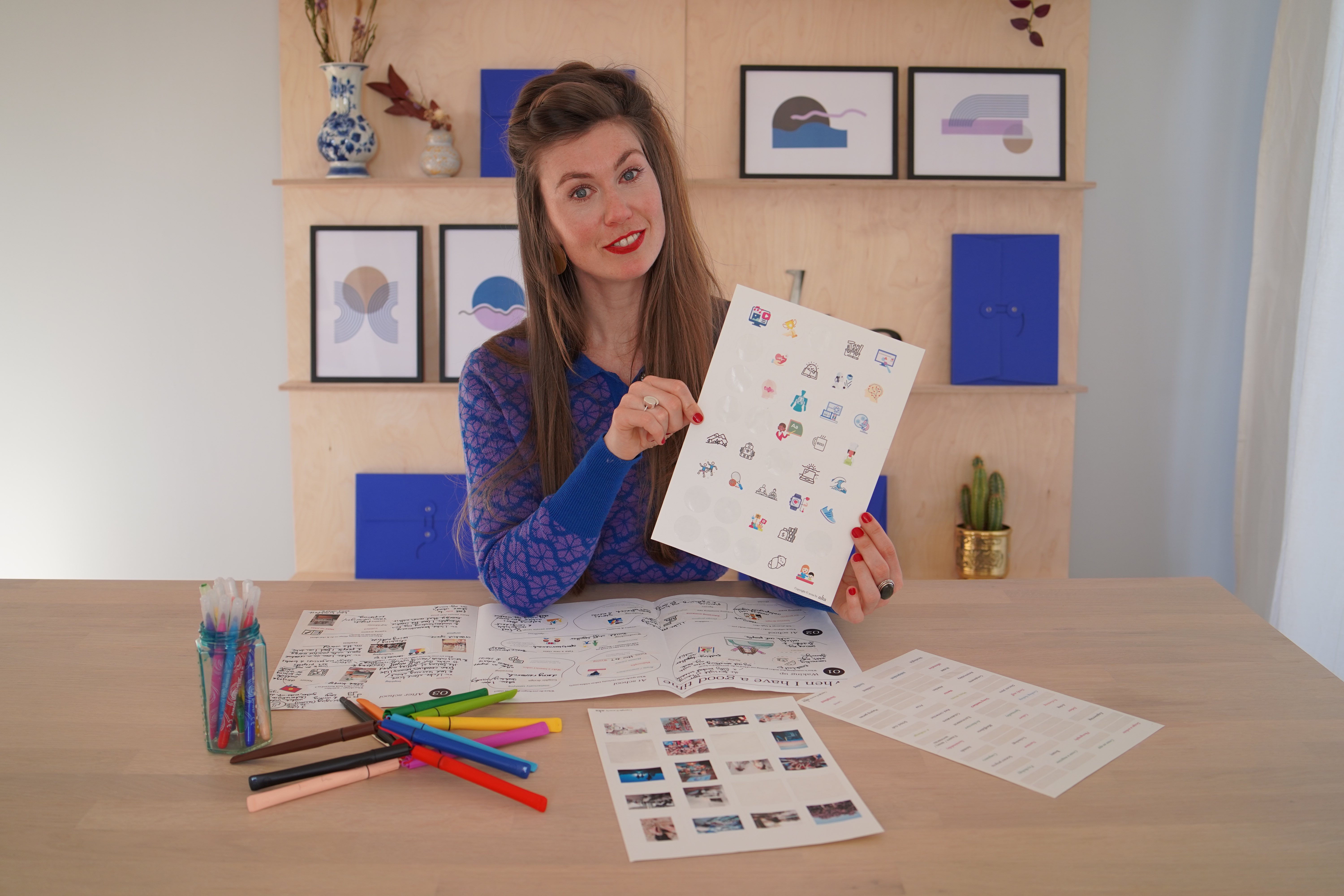 Iris with workshop materials