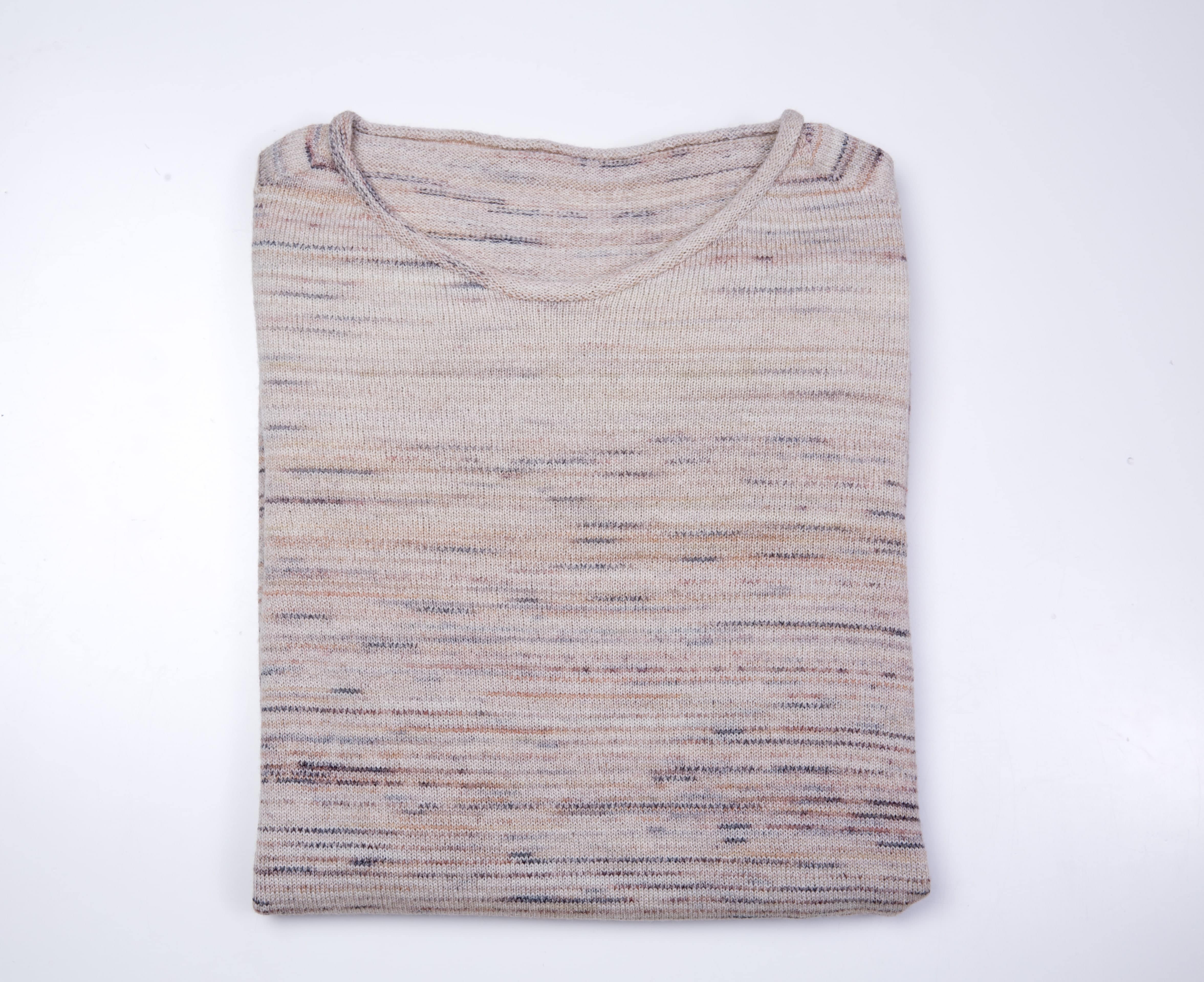3D pullover with printed yarn