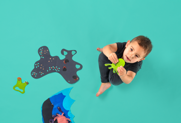 Child playing with Ttorch
