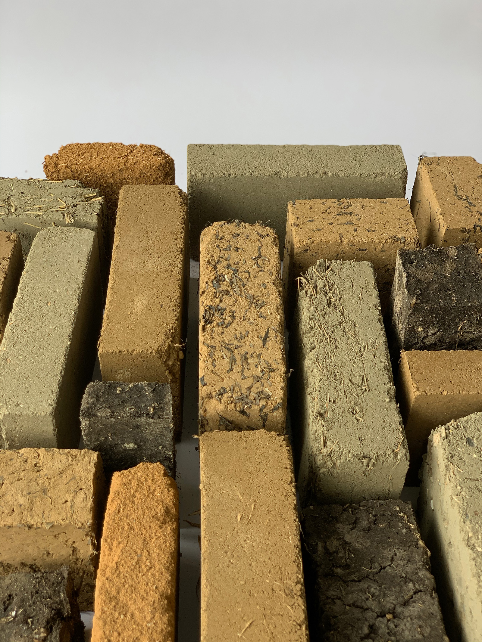 Wind-dried compressed earth blocks