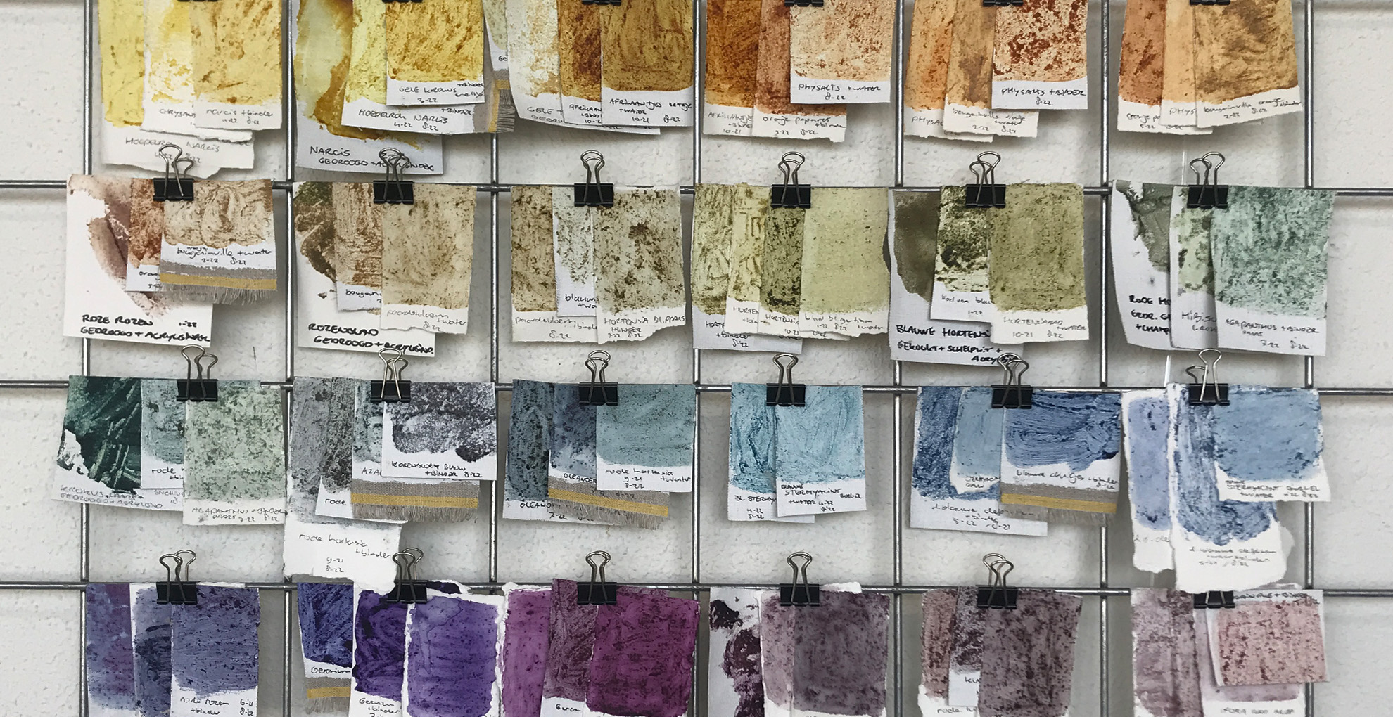 Research and colour swatches