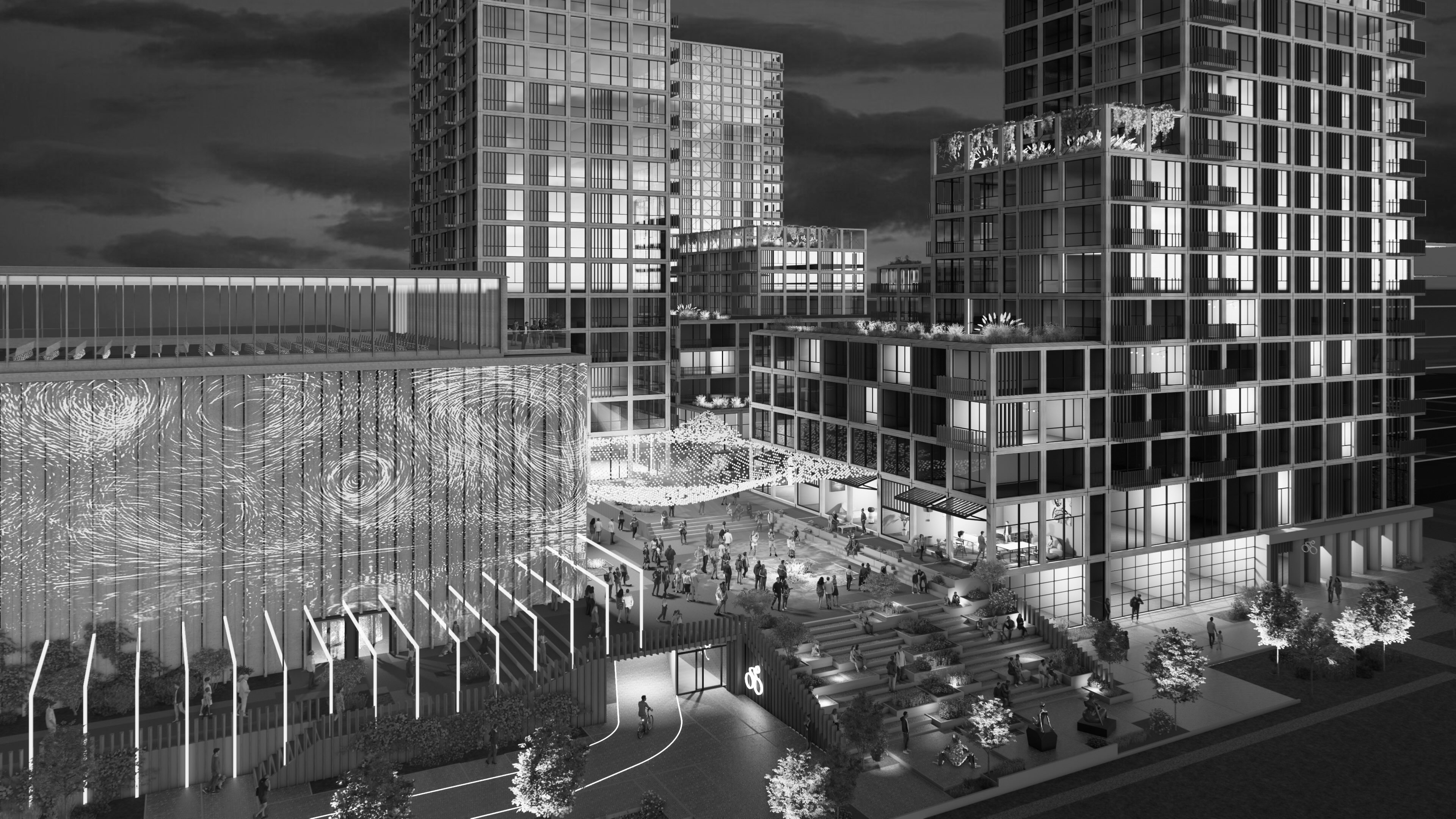 Koelhuis District Eindhoven Night Render