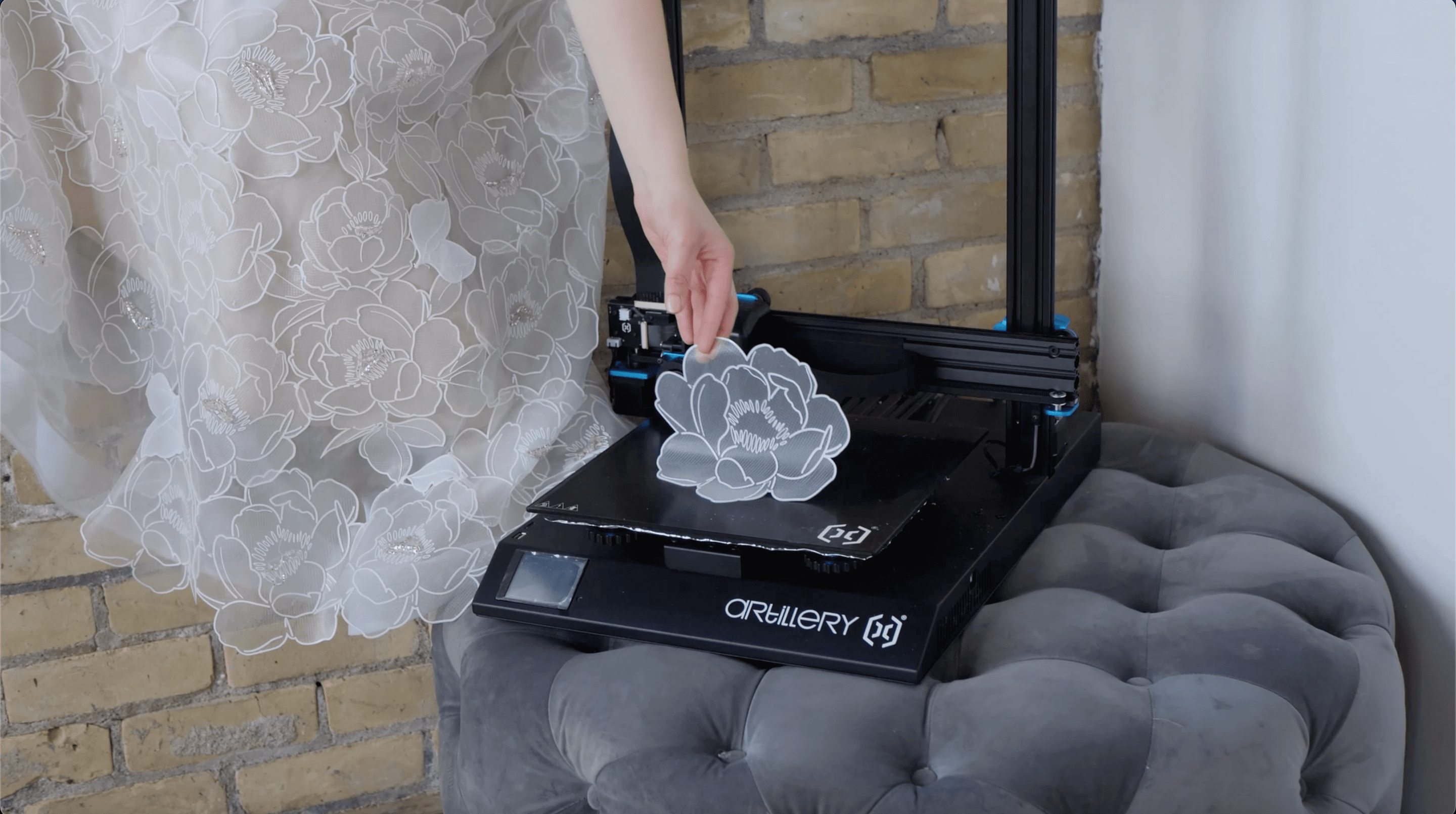 Lace Flower on 3D Printer
