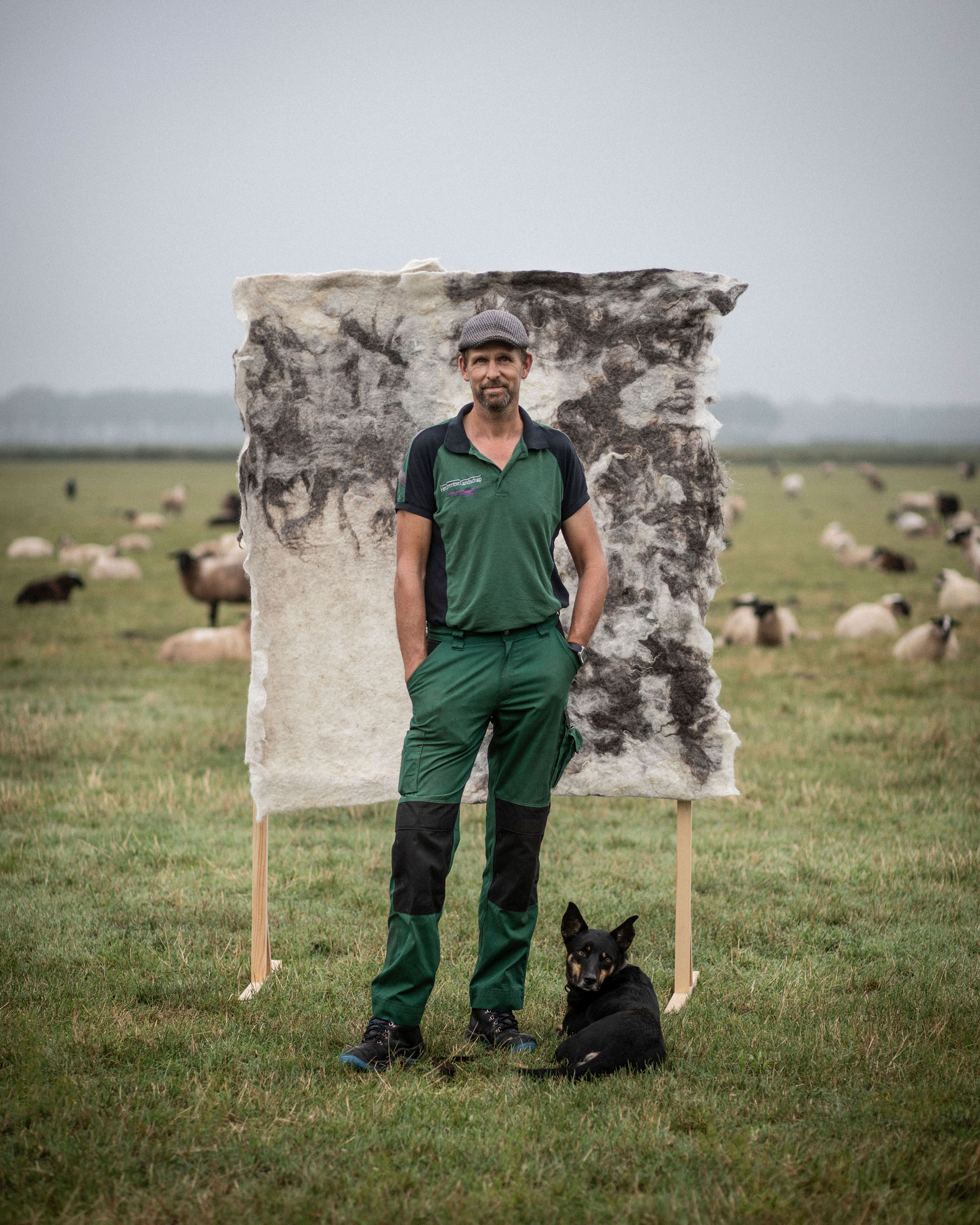 Freerk, Head shepherd and his Australian Kelpie