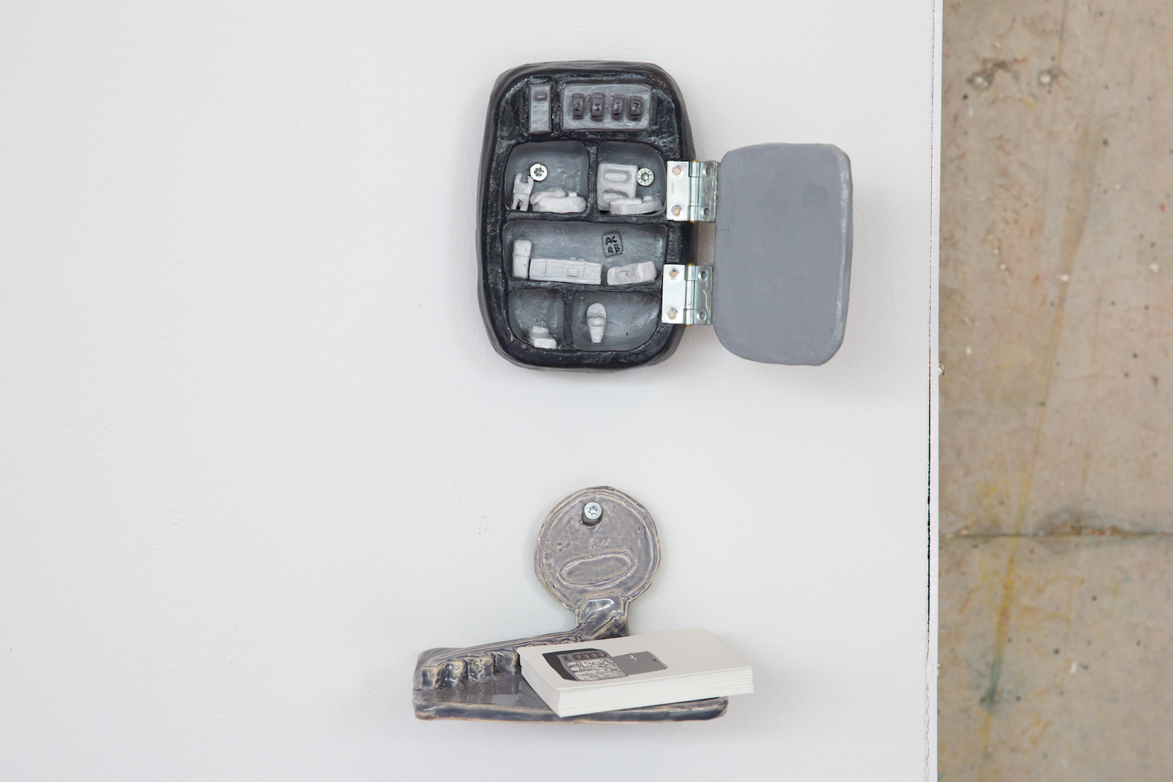 ceramic lockbox house and small shelve