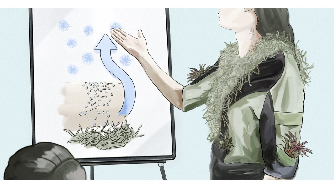 The plants live on the owner's sweat and cool
