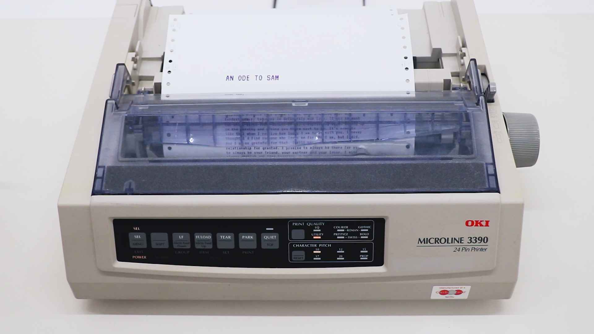 Get your letter printed by a dot-matrix printer.