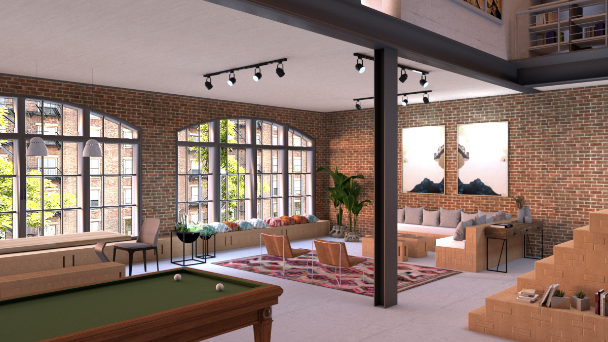 A modern loft built with Corkbrick
