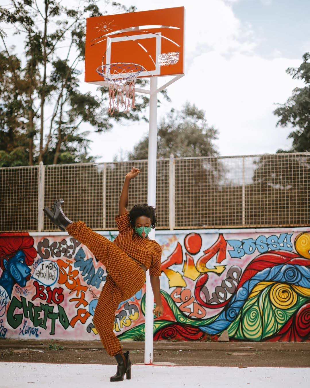 ©Lyra Aoko at 'Paint the Court' after completion