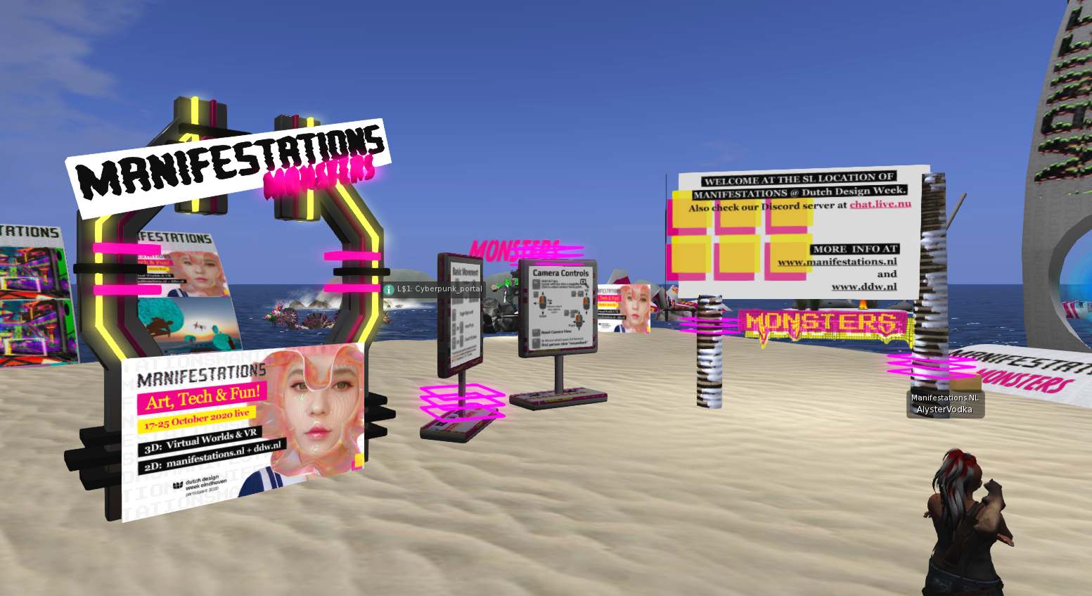 Cyberpunk portals and nameplates