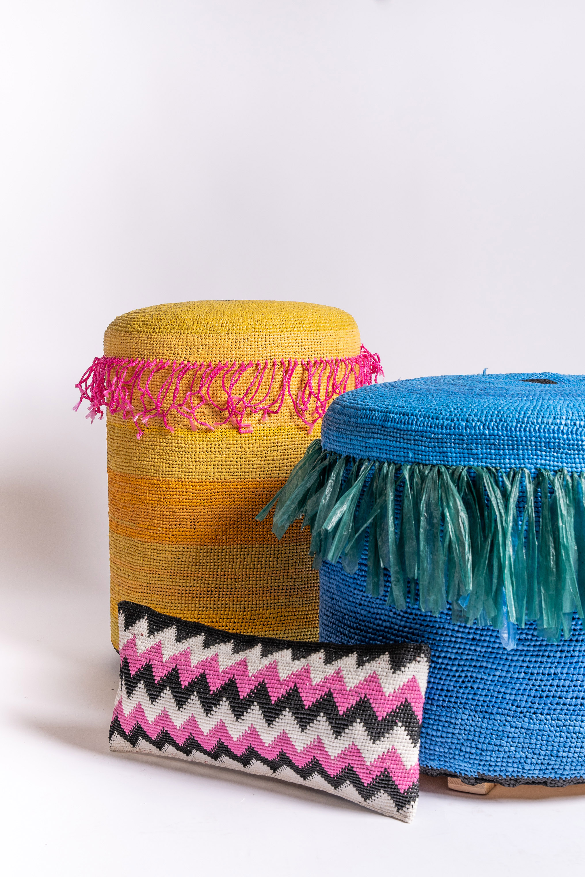Furniture made from upcycled plastic bag