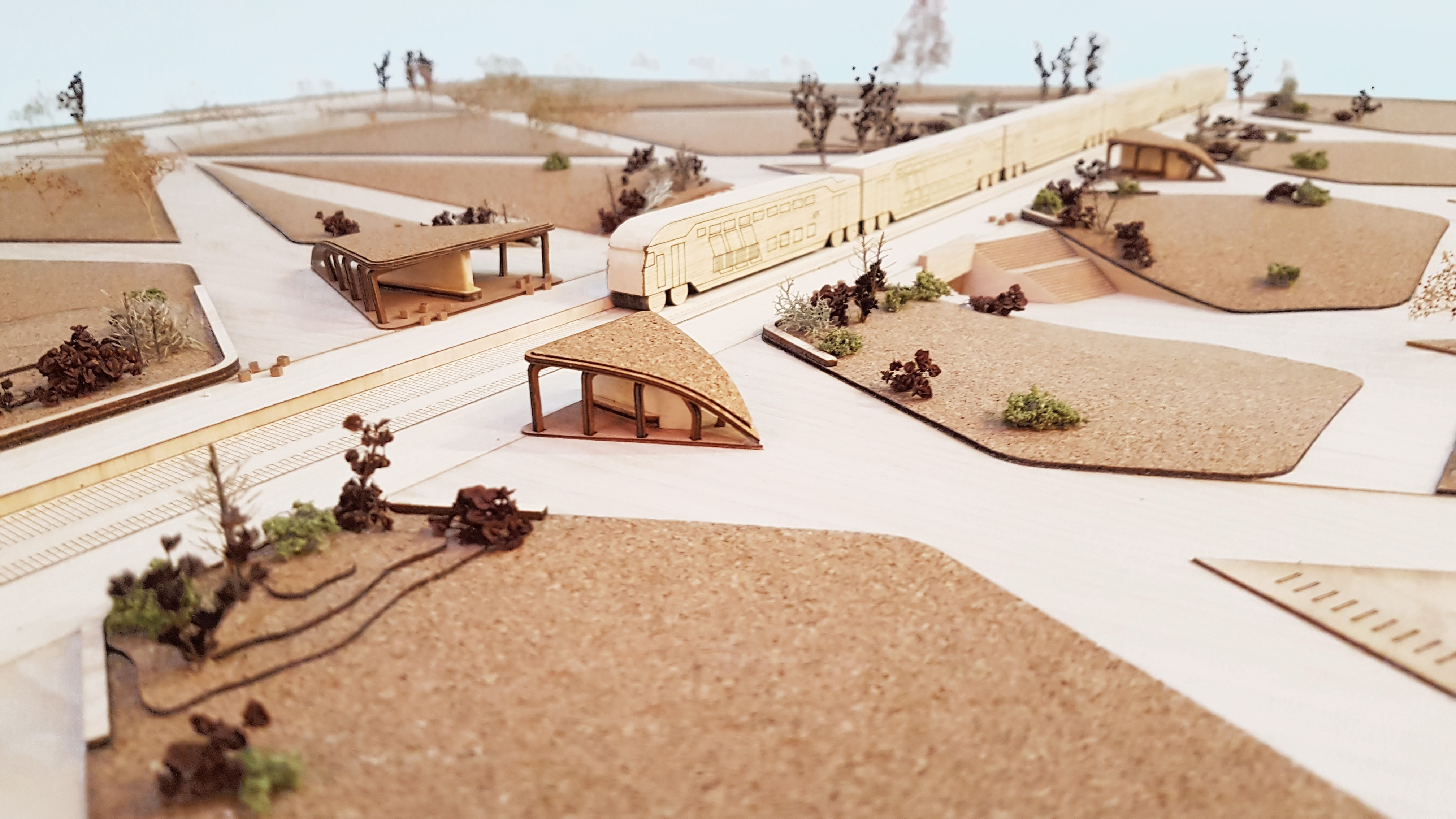 Maquette het natuurlijke station