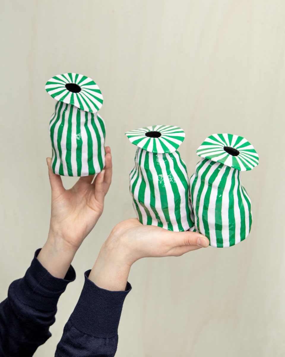 Doodle Vases 2023105, a series of 3.