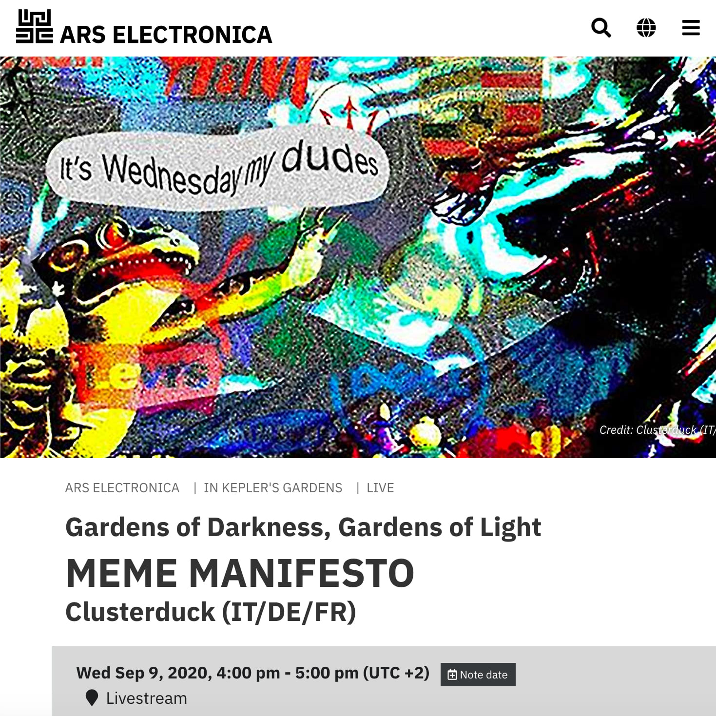 Featured in https://ars.electronica.art/keplersgardens/en/meme-manifesto/
