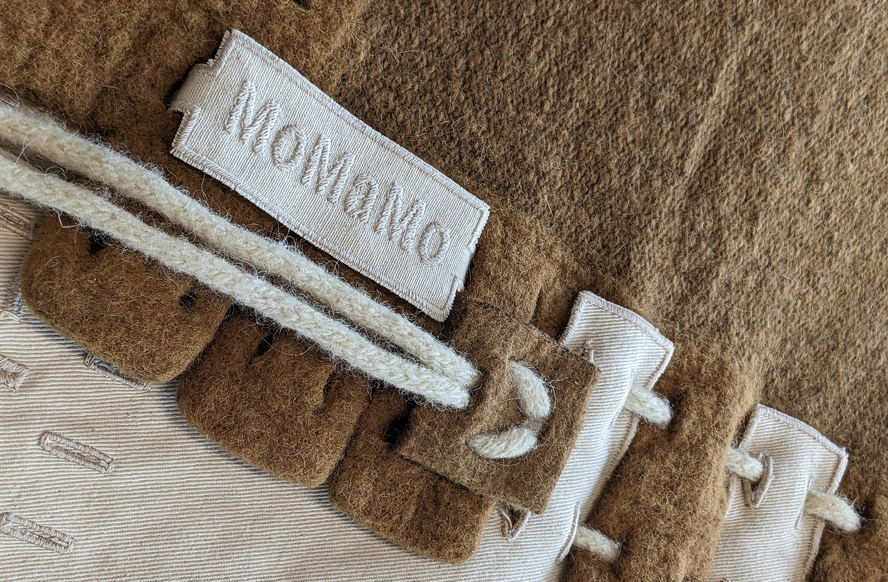 A close-up shot of the garment's details