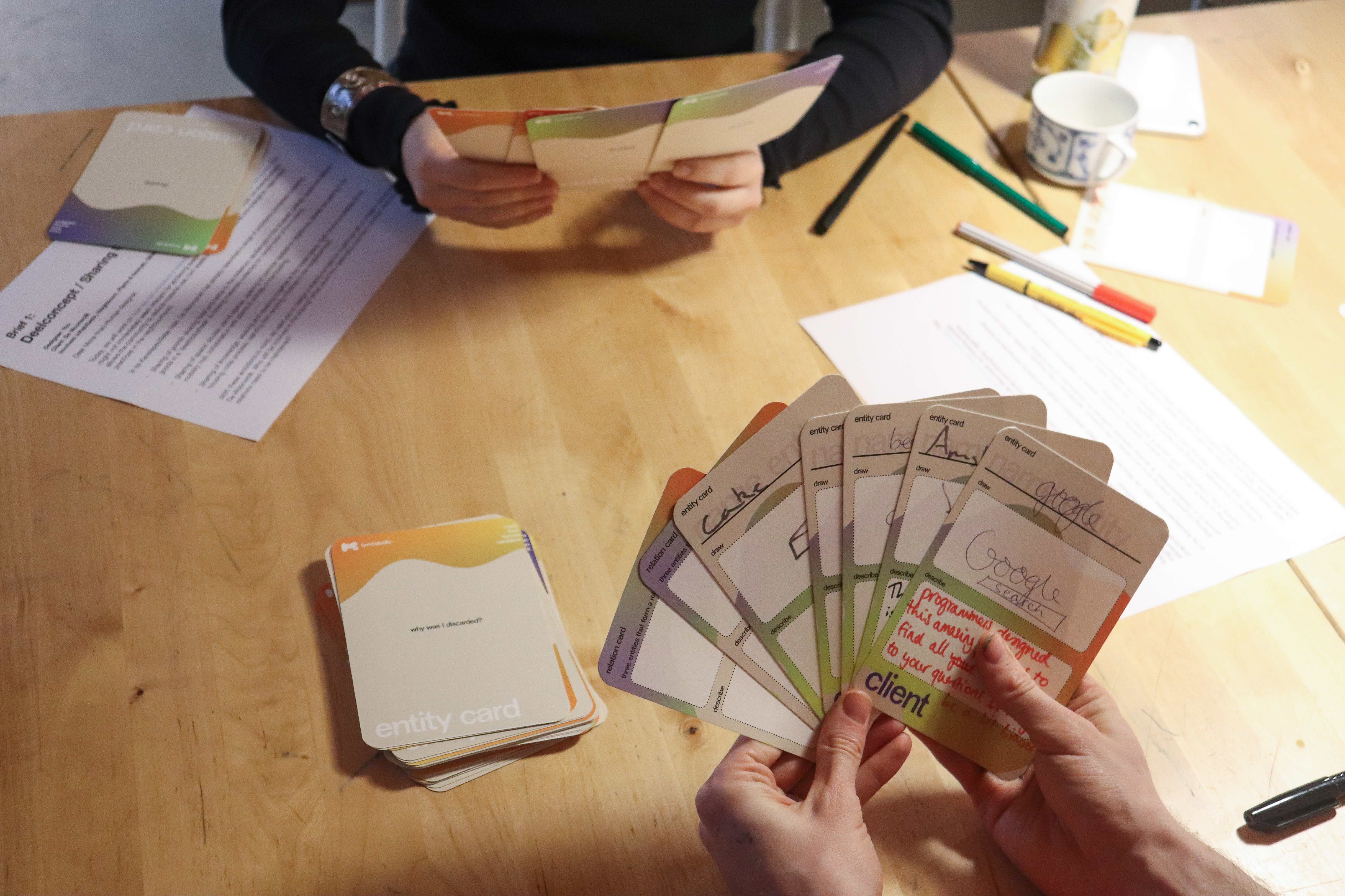 Exploration of relations with the card deck