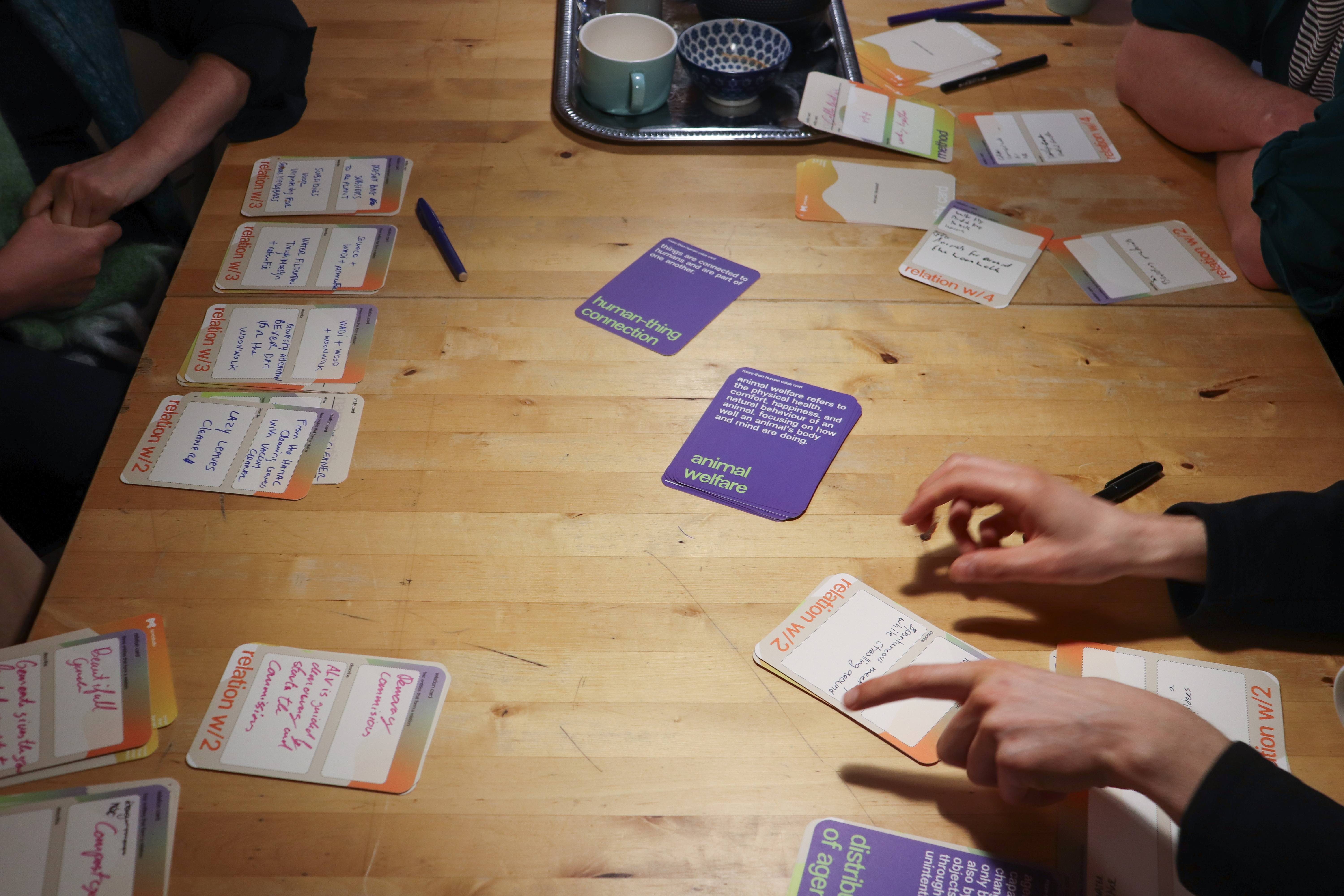 Assigning more-than-human value cards to relations