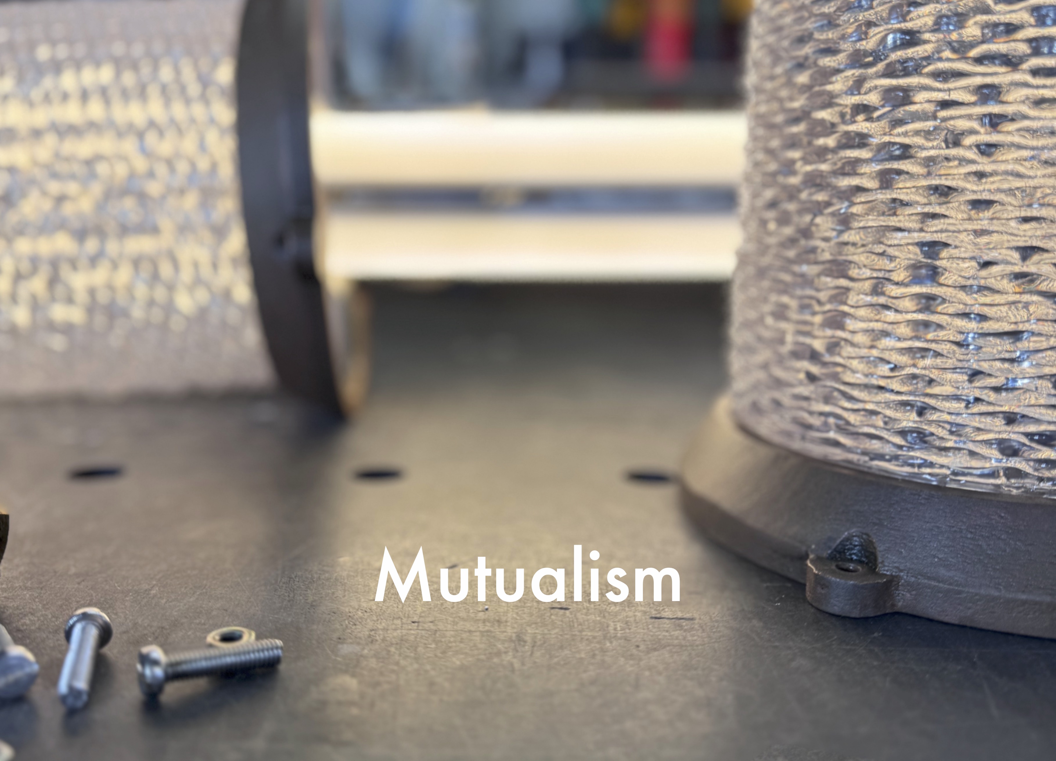 Mutualism, pendant lamp recycled plastic &amp; copper